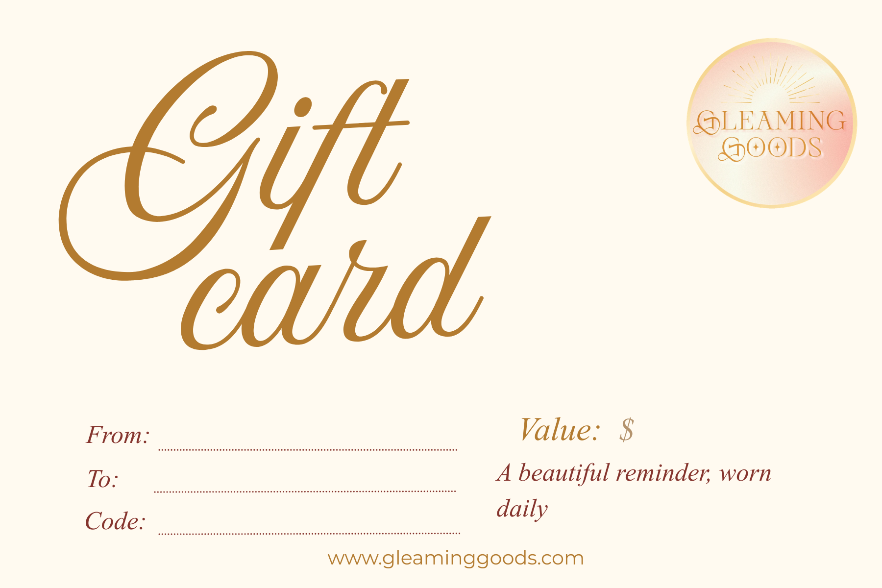 Gleaming Goods Gift Card