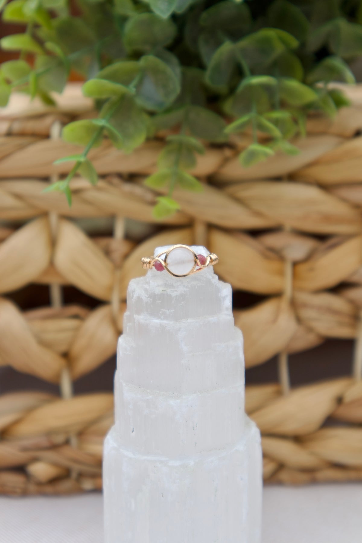 Quartz Tourmaline Ring