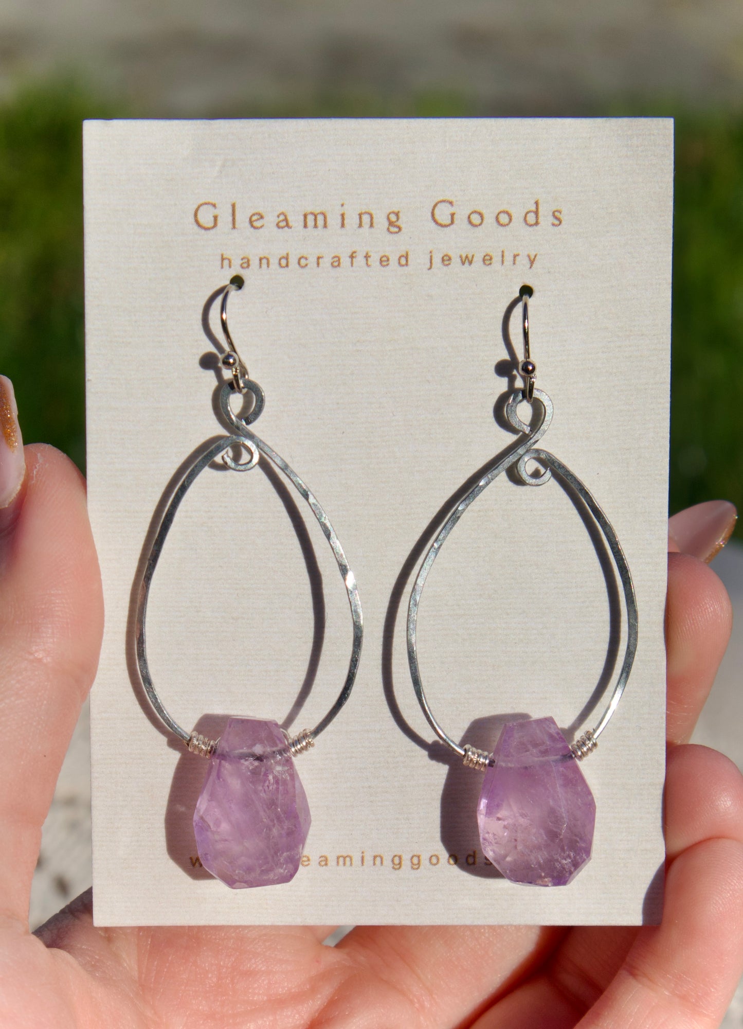 Dreamy Amethyst Teardrop Dangles