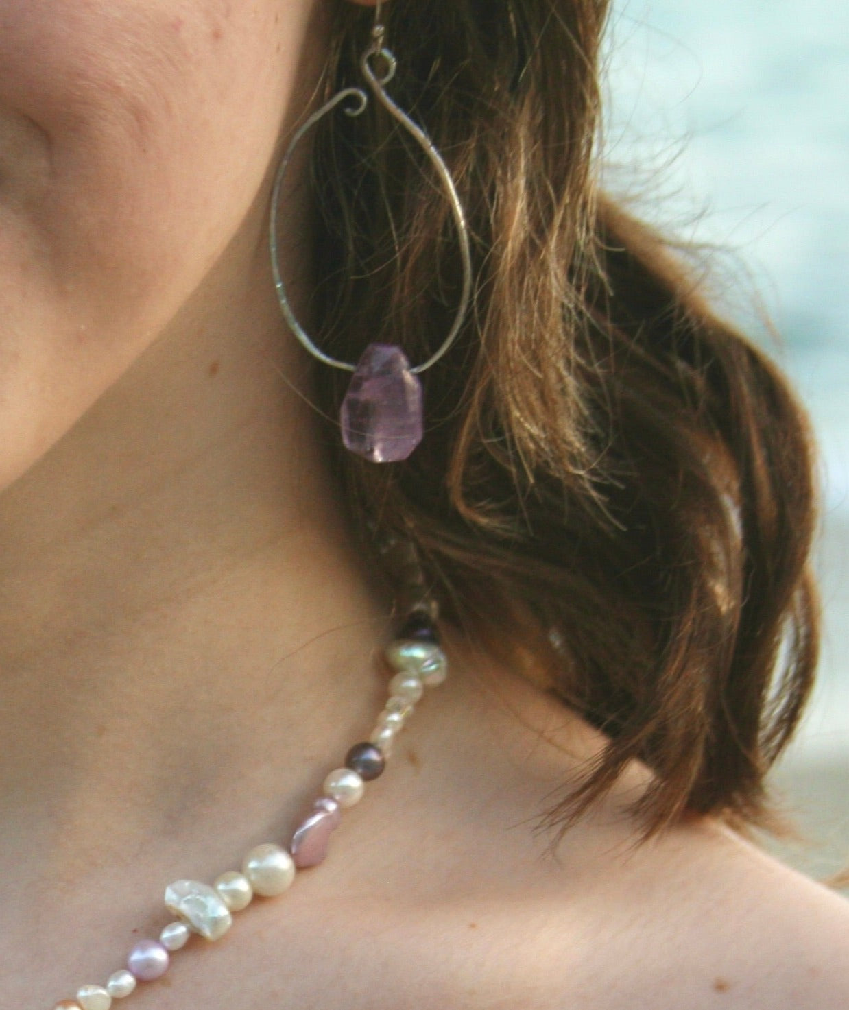 Dreamy Amethyst Teardrop Dangles