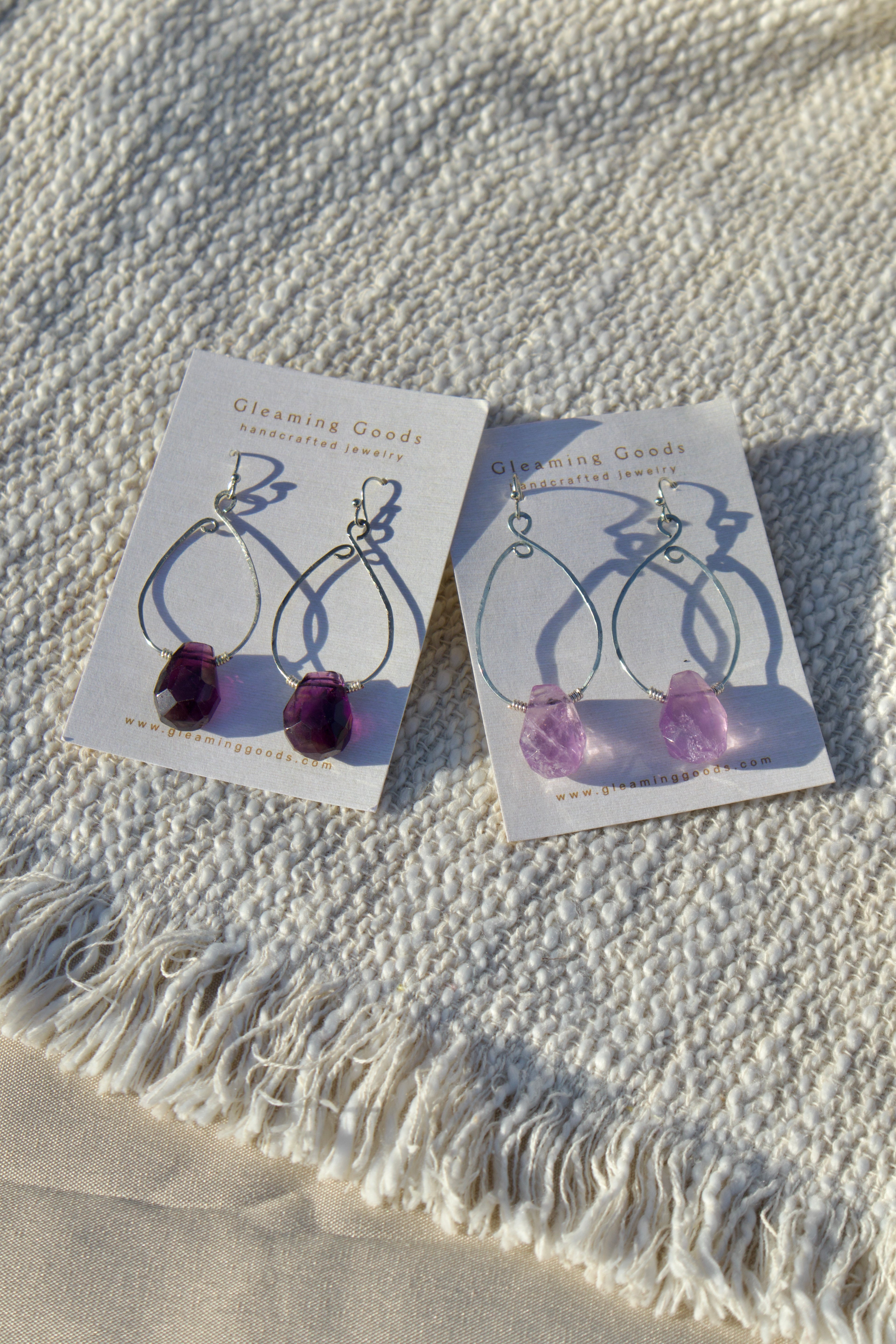 Dreamy Amethyst Teardrop Dangles