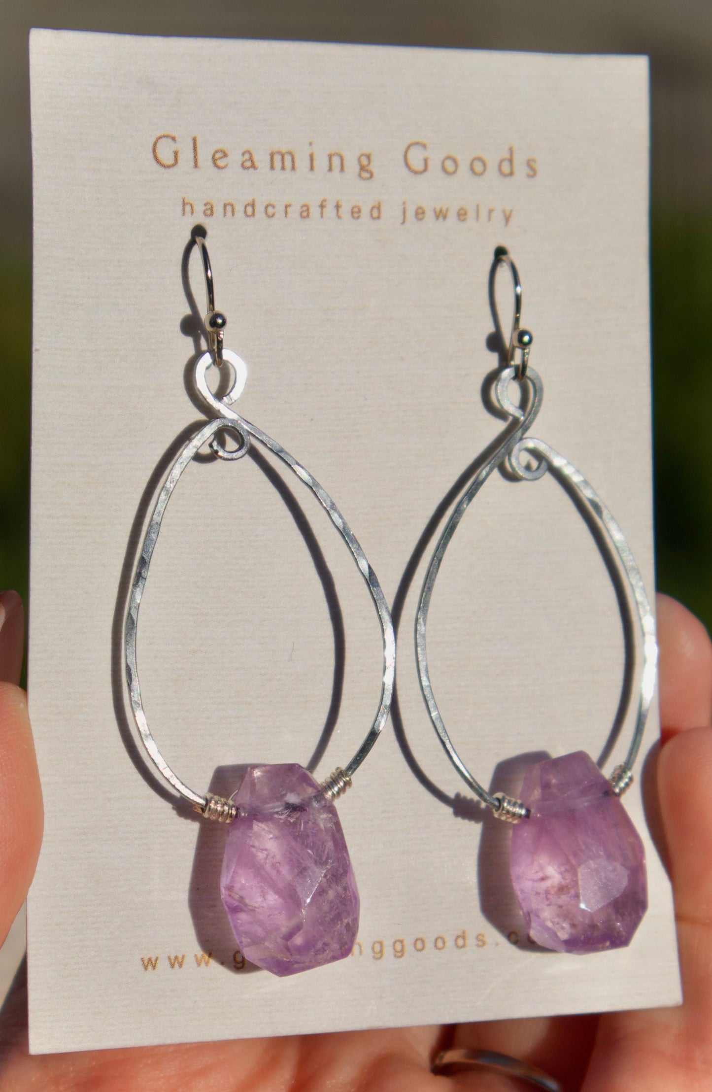 Dreamy Amethyst Teardrop Dangles