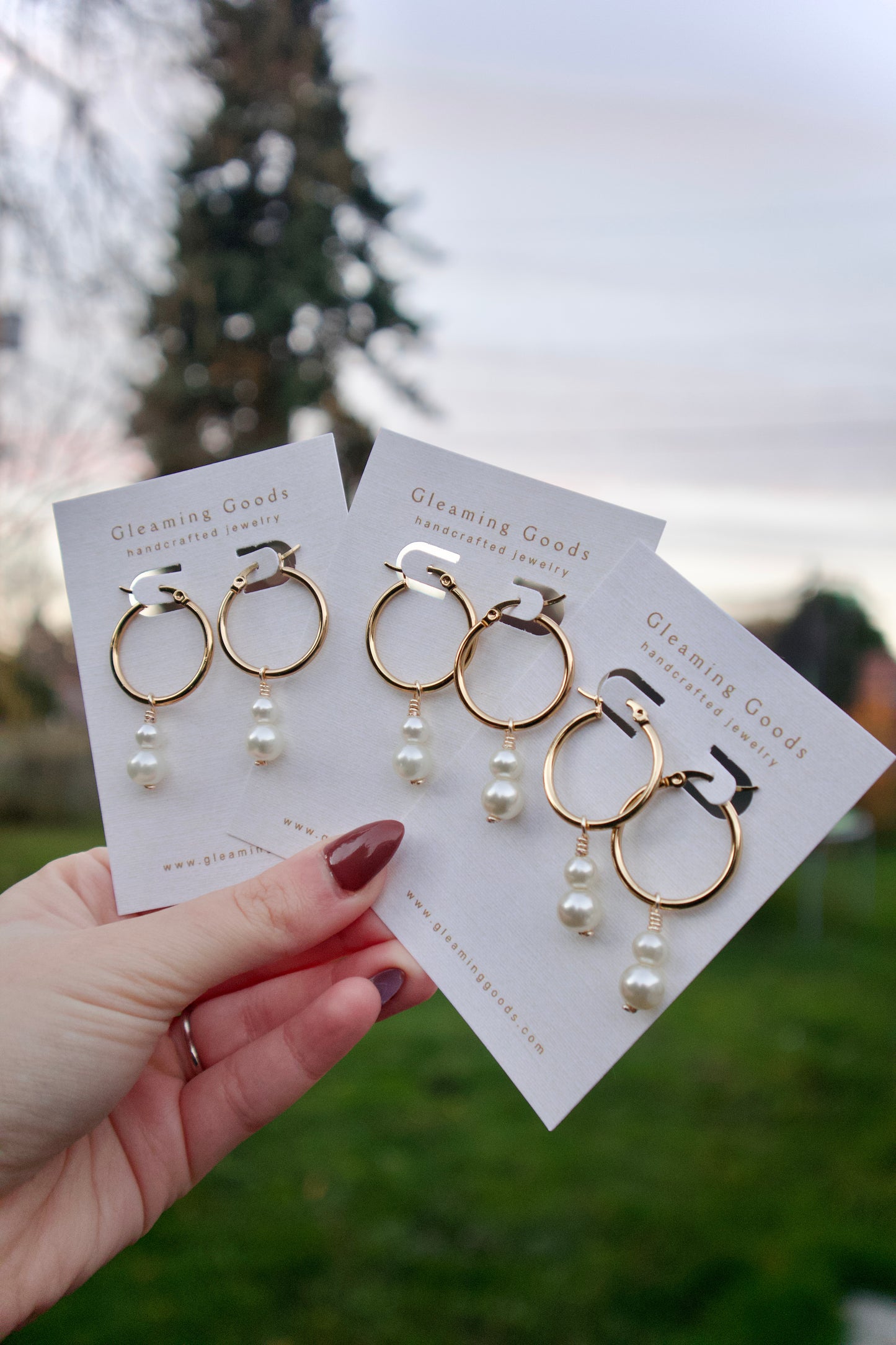 Ella Pearl Drop Dangles