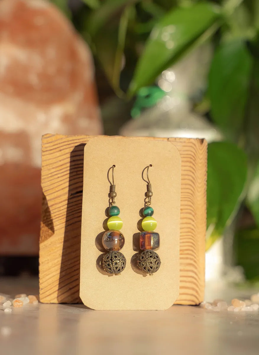 3 Bead Earth Dangles