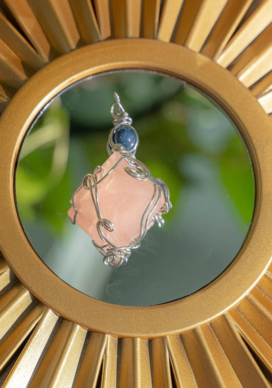 Rose Quartz Pyramid Pendant