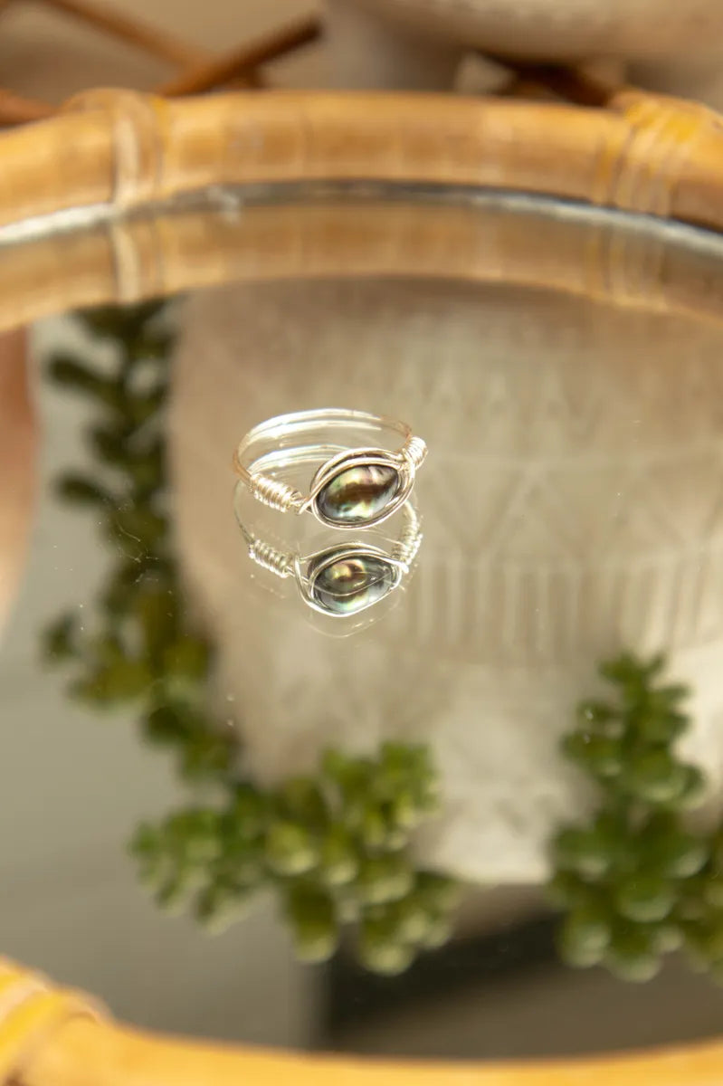 Abalone Bead Ring