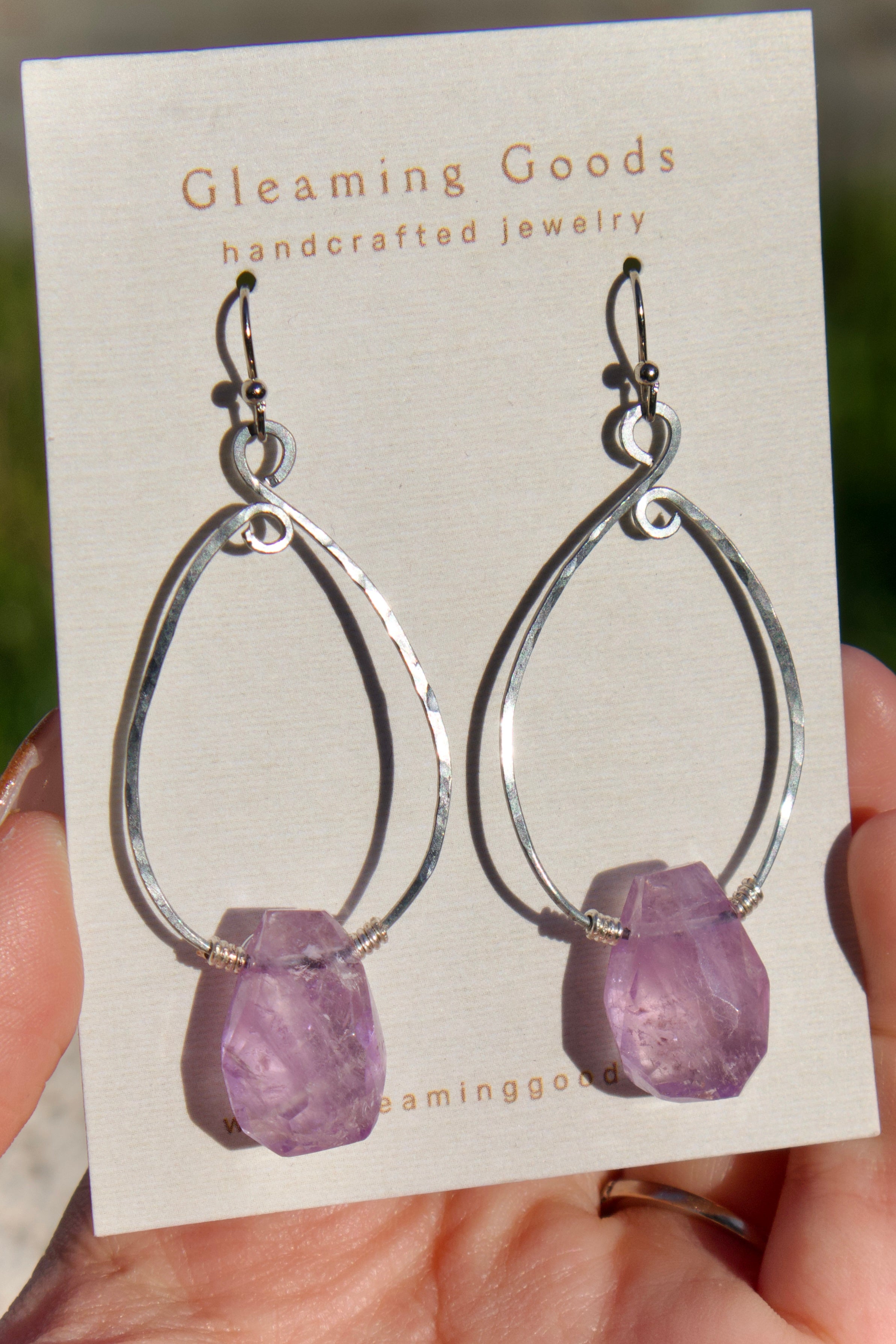 Dreamy Amethyst Teardrop Dangles
