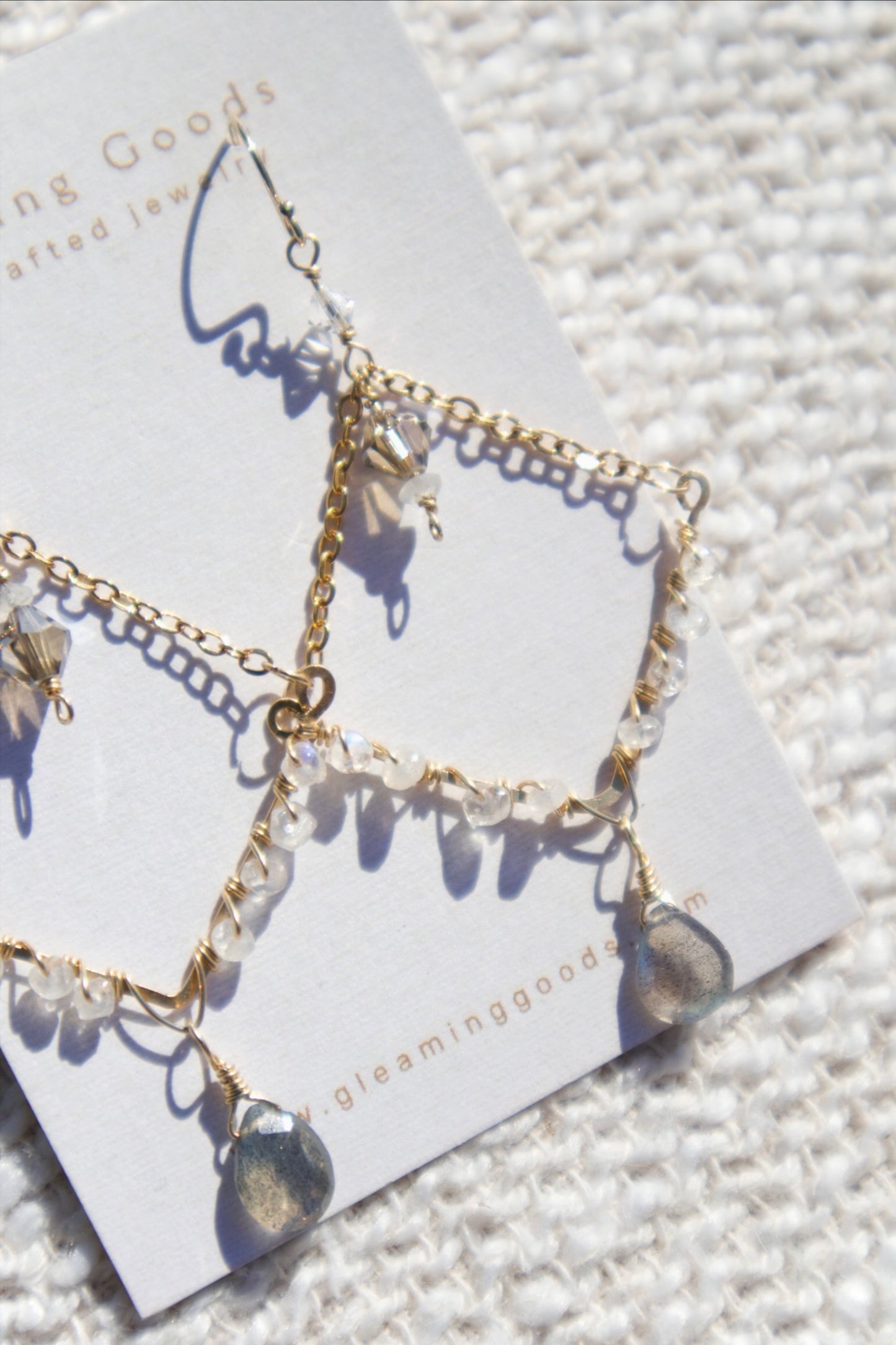 Gold Filled Moonlit Chandelier Earrings