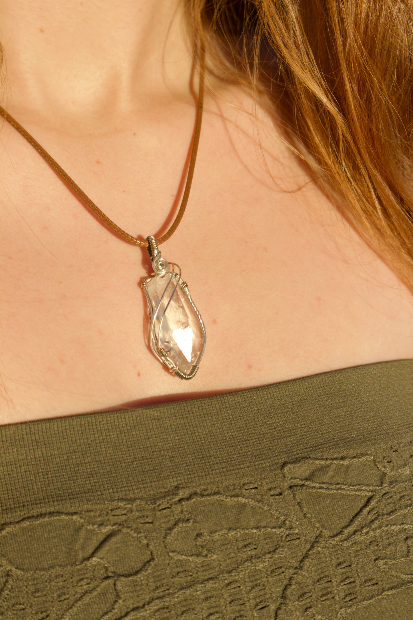 Aura Clear Quartz Pendant