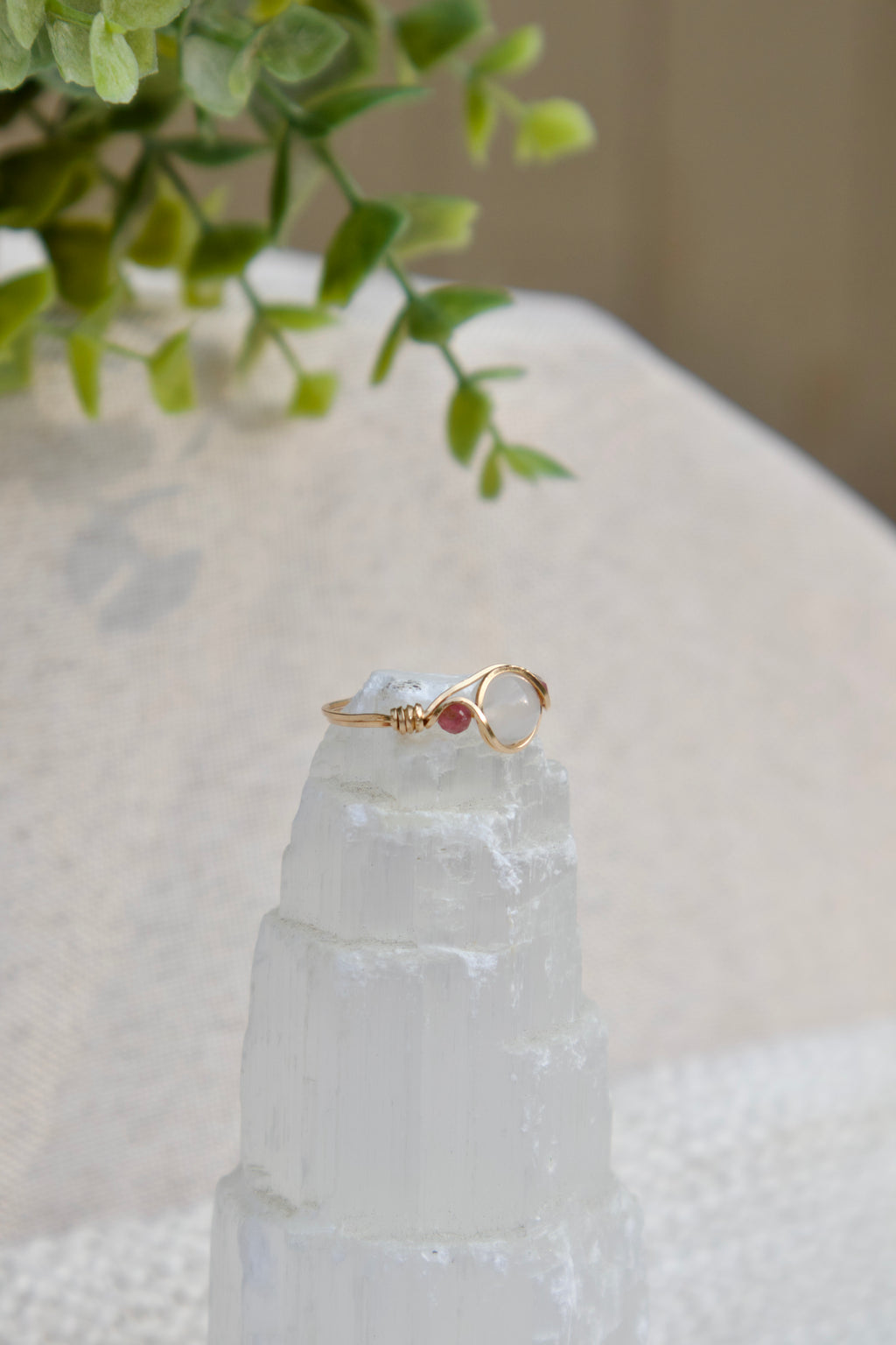 Quartz Tourmaline Ring