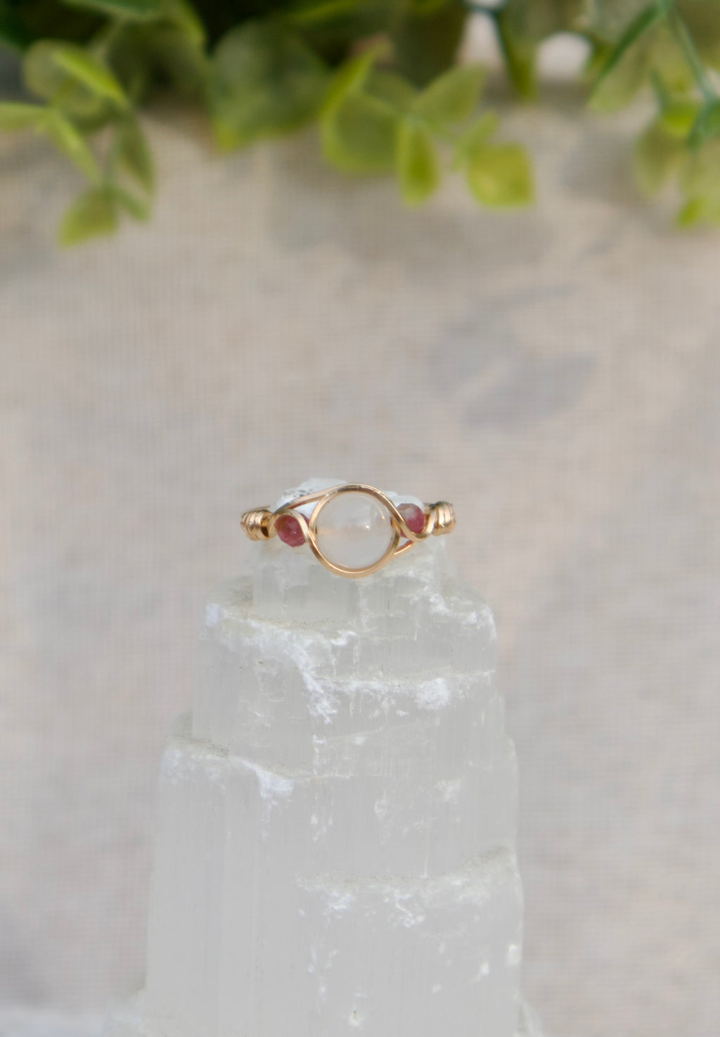 Quartz Tourmaline Ring