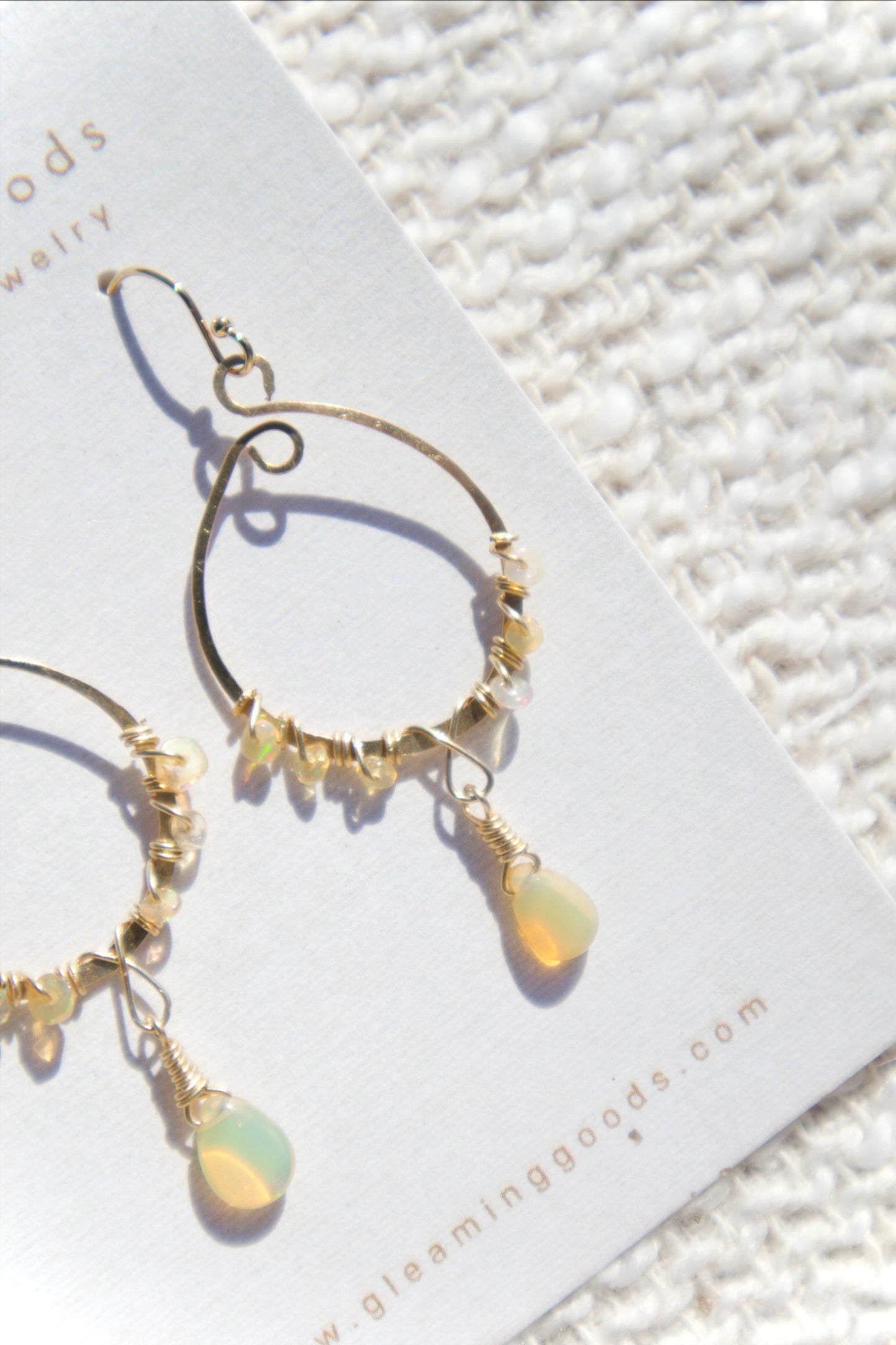 Gold Filled Bohemian Opal Hoops