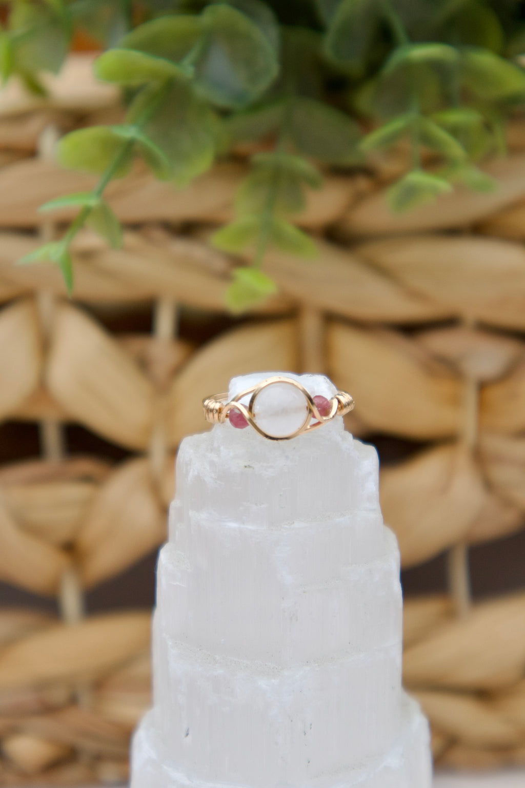 Quartz Tourmaline Ring