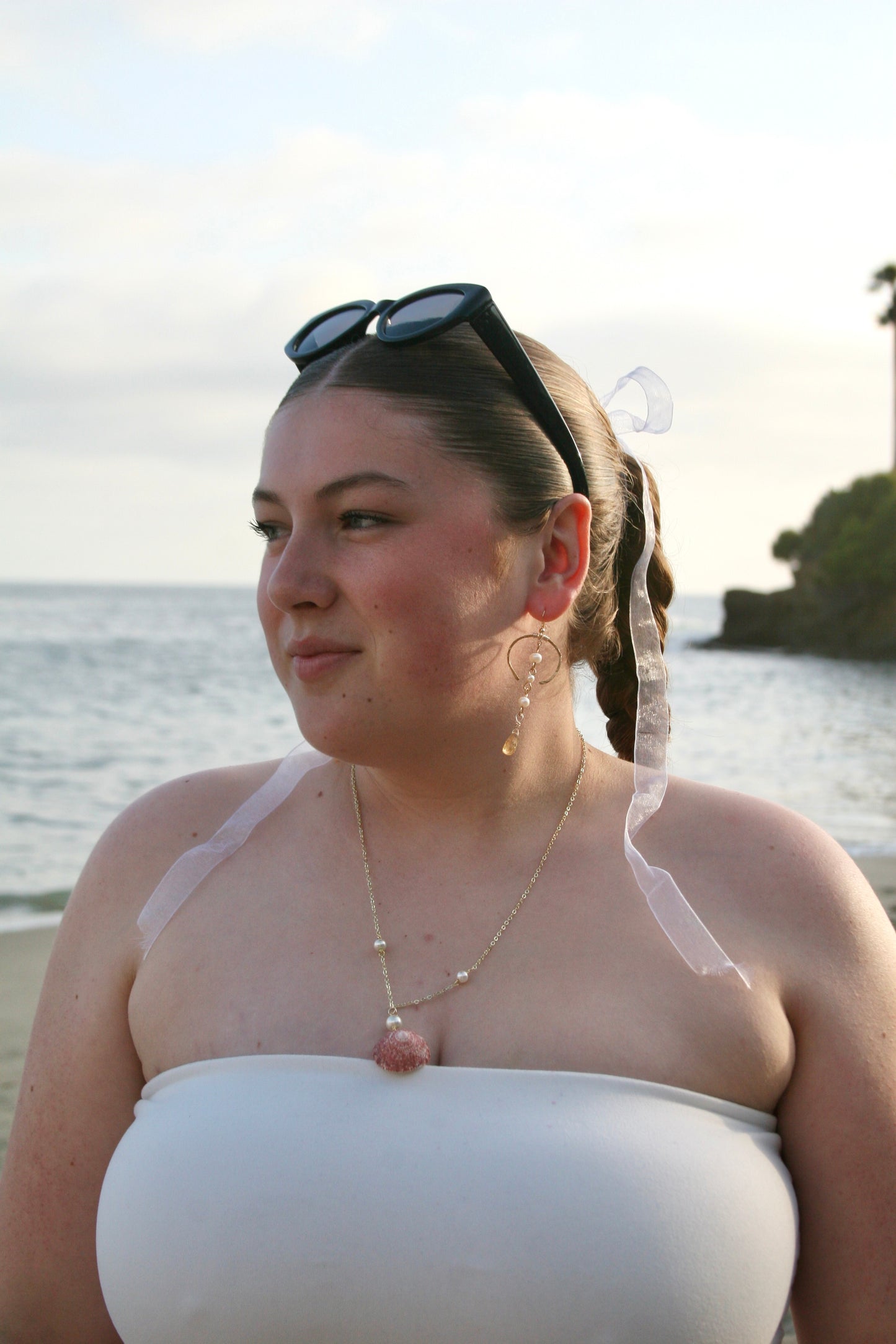 Wishbone Citrine Gem Earrings