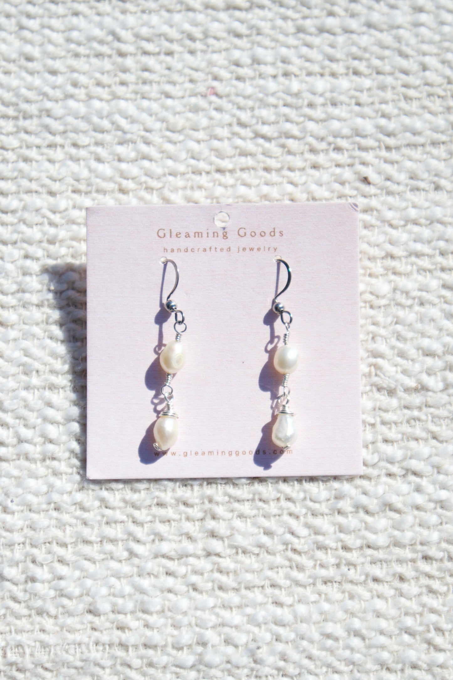 Dainty Freshwater Pearl Dangle Earrings