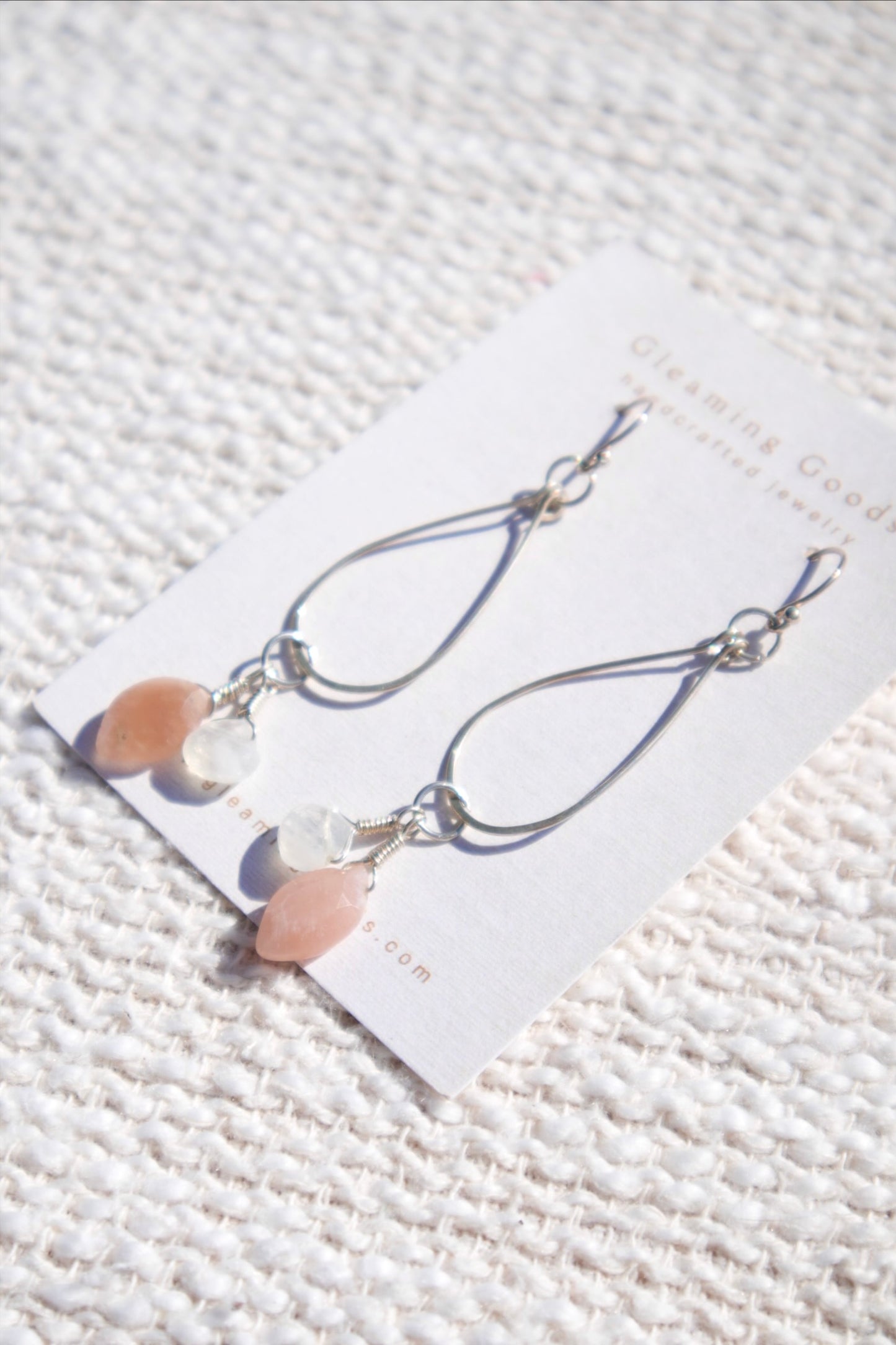 Genuine sterling silver teardrop charm earrings