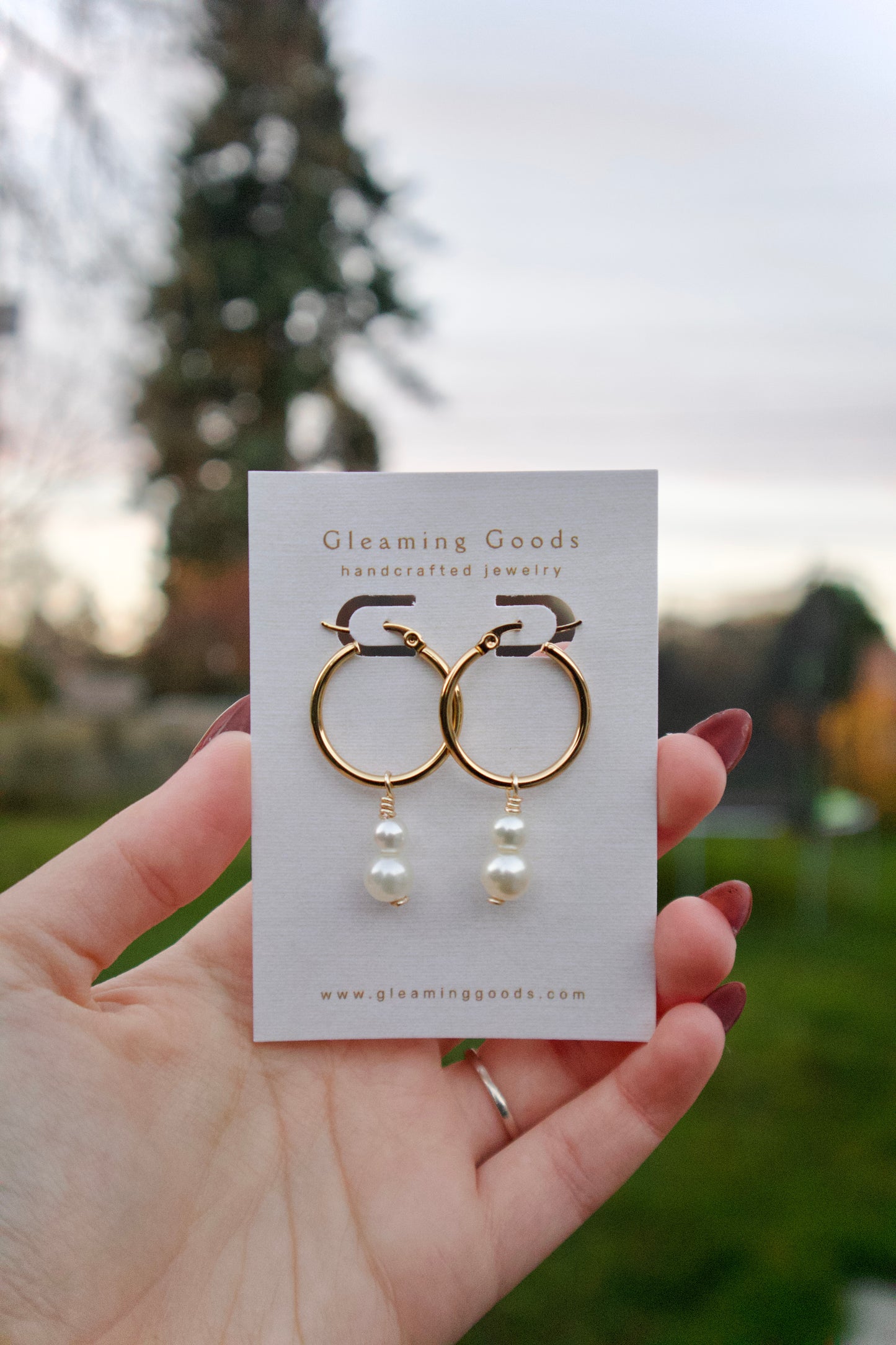 Ella Pearl Drop Dangles