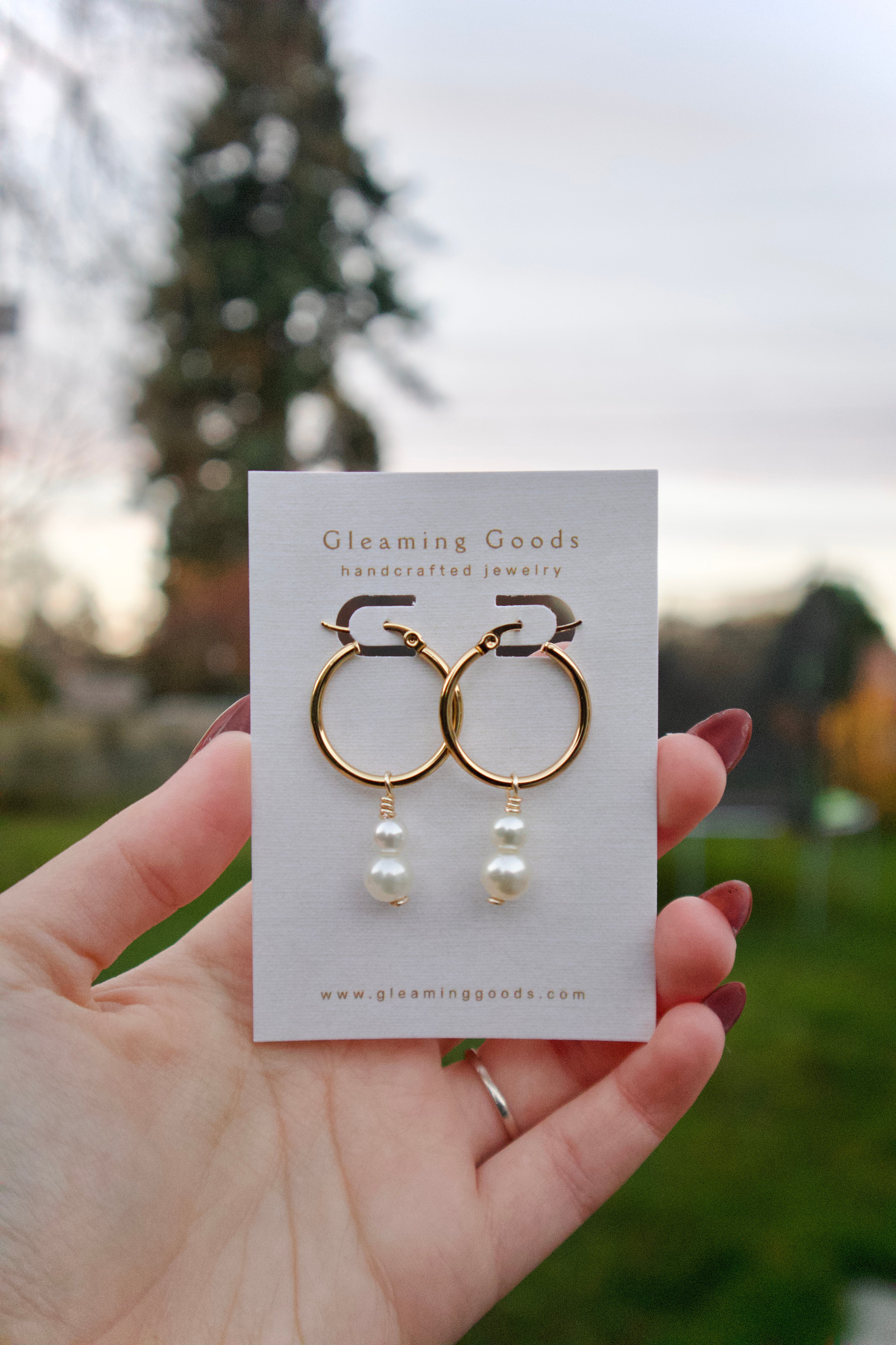 Ella Pearl Drop Dangles