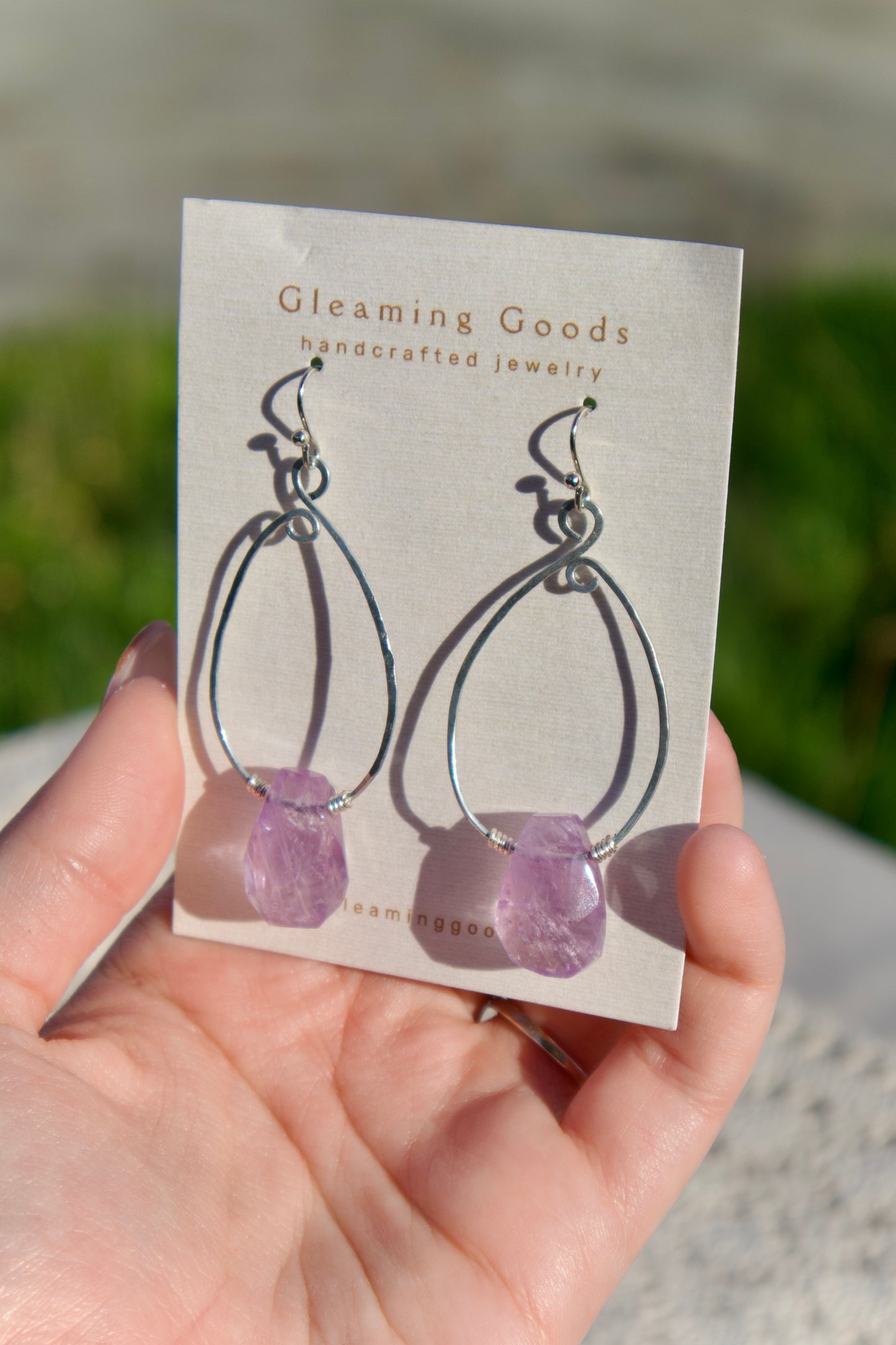 Dreamy Amethyst Teardrop Dangles