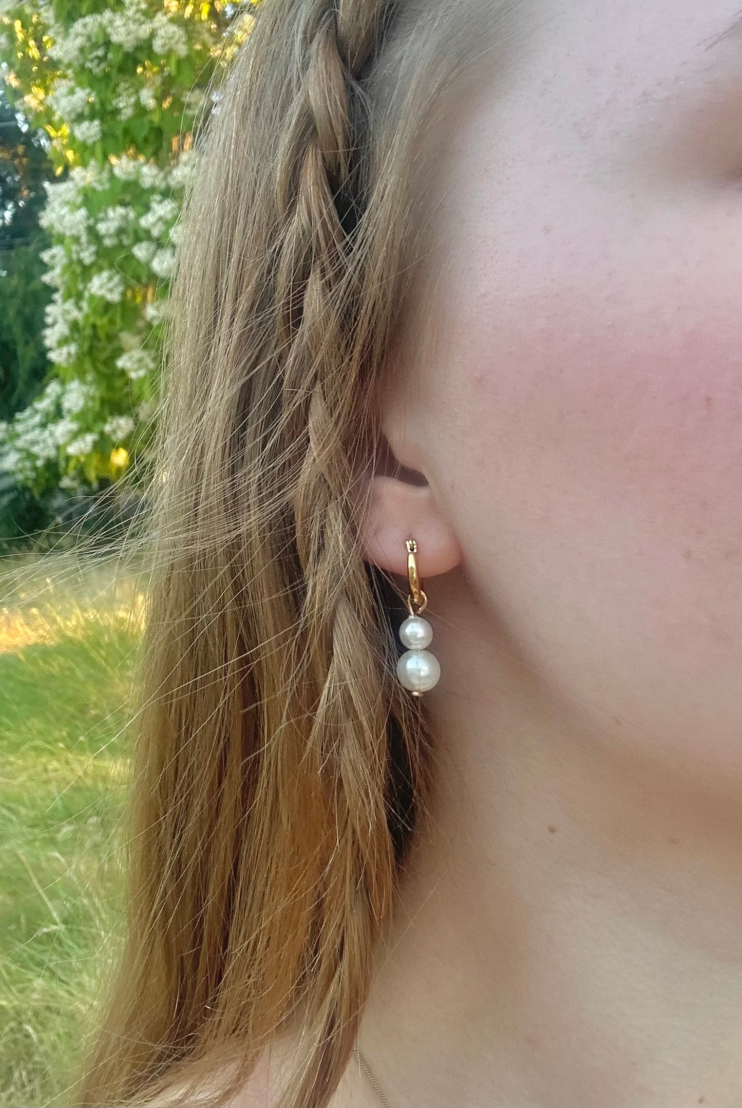 Ella Pearl Drop Dangles