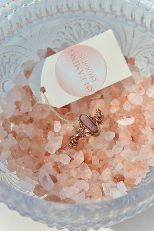 Strawberry Quartz Copper Ring