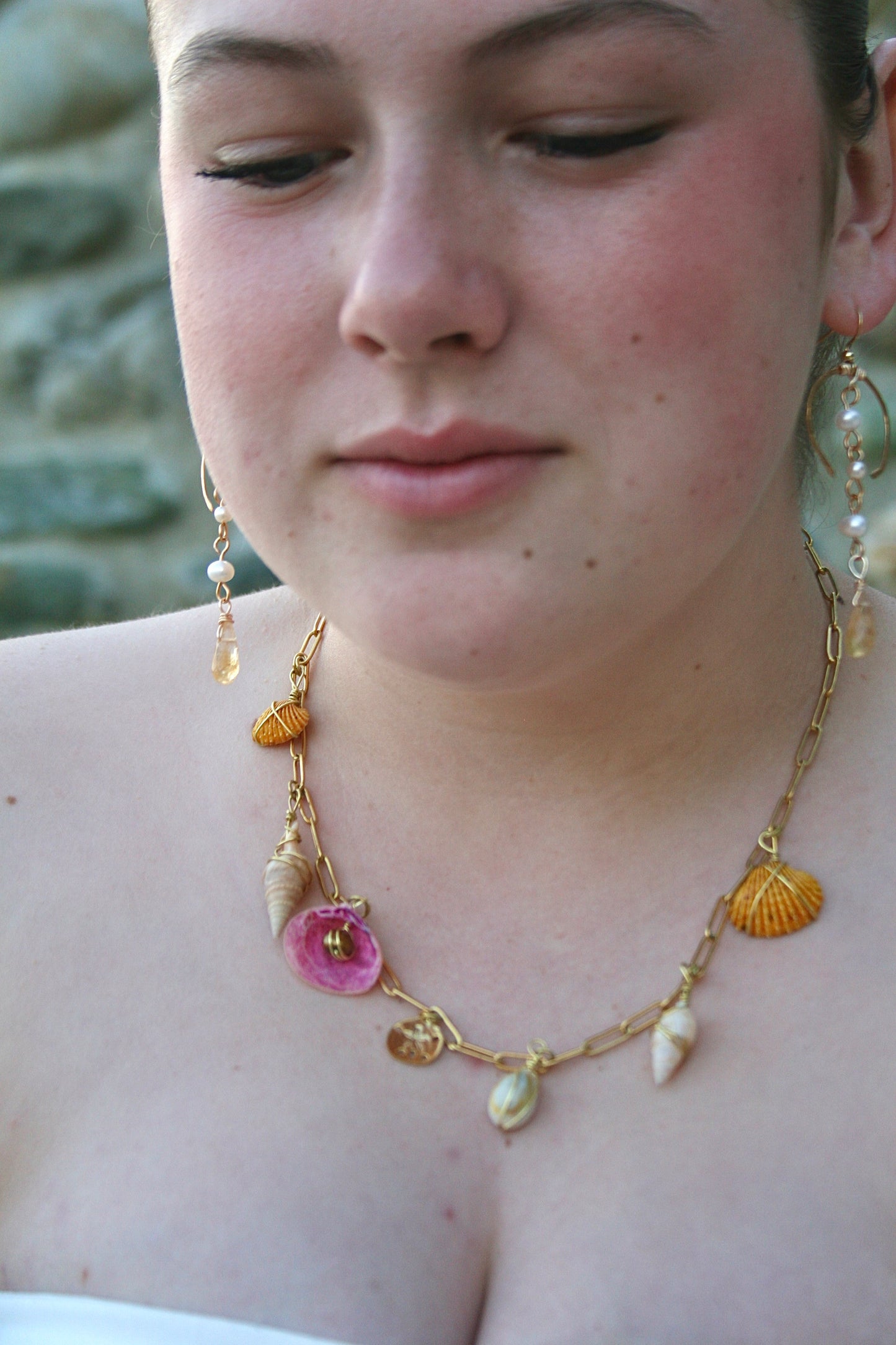 Sunset Sand Dollar Charm Necklace