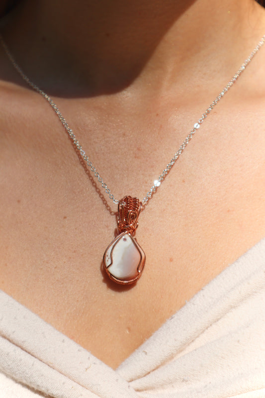 Pink Botswana Agate Pendant