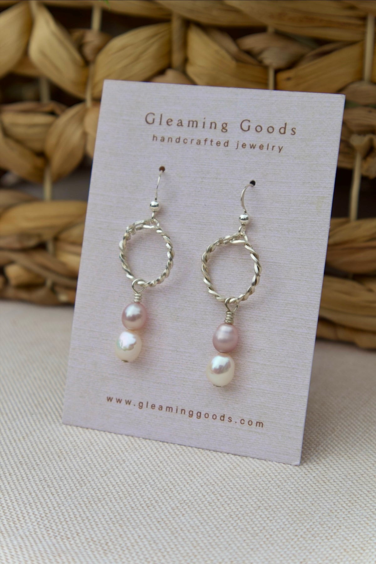 Sterling Silver Freshwater Pearl Hoops
