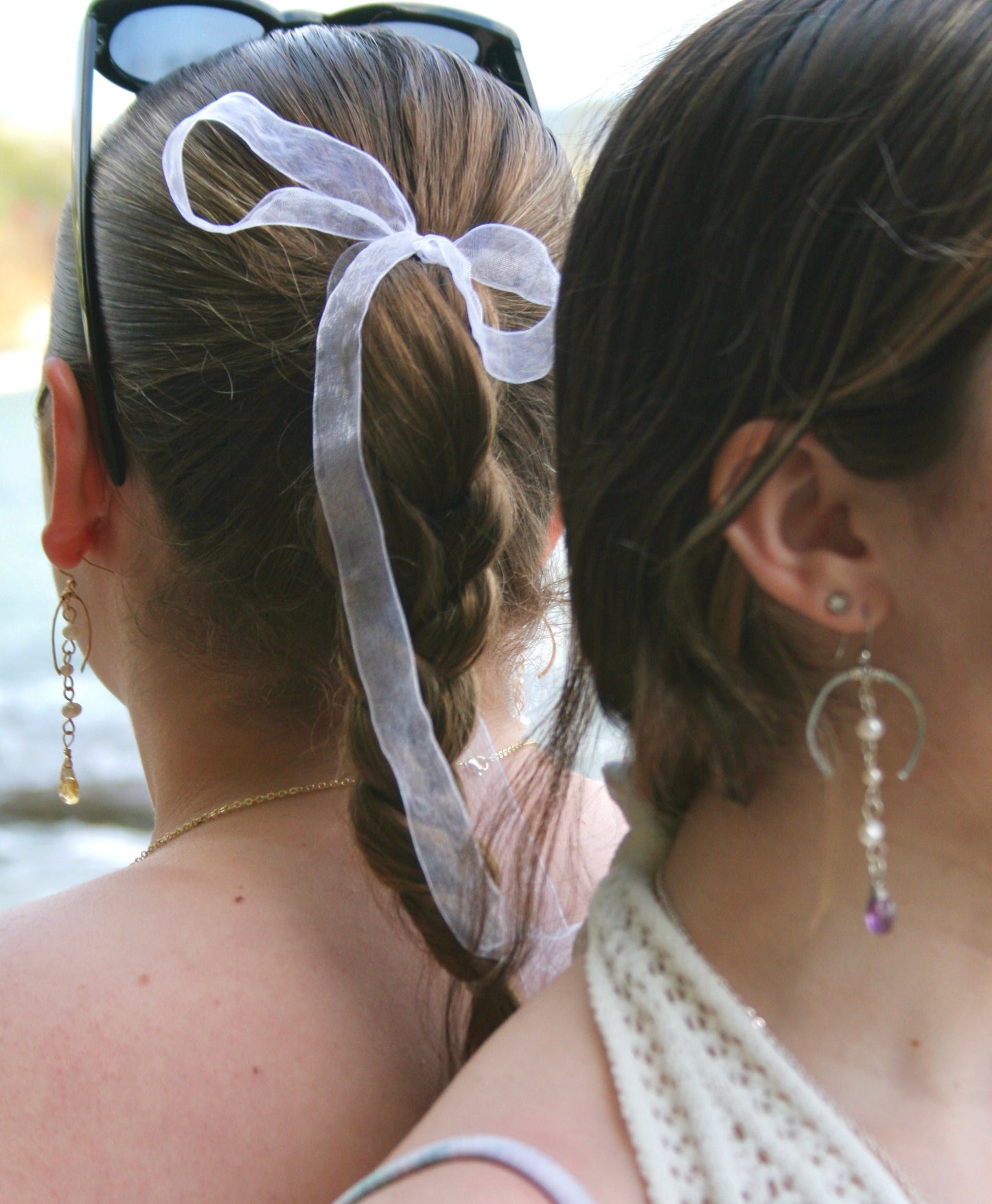 Wishbone Amethyst Gem Earrings