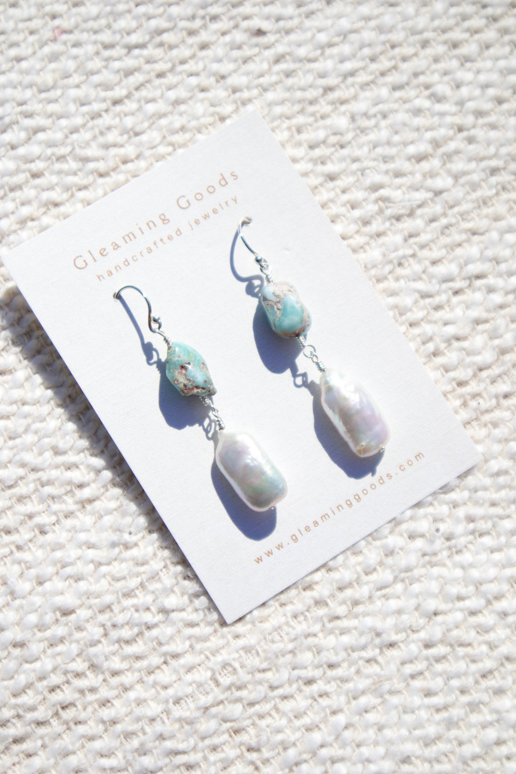Sterling Silver Turquoise Freshwater Pearl Earrings