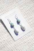 Sterling Silver Turquoise Freshwater Pearl Earrings