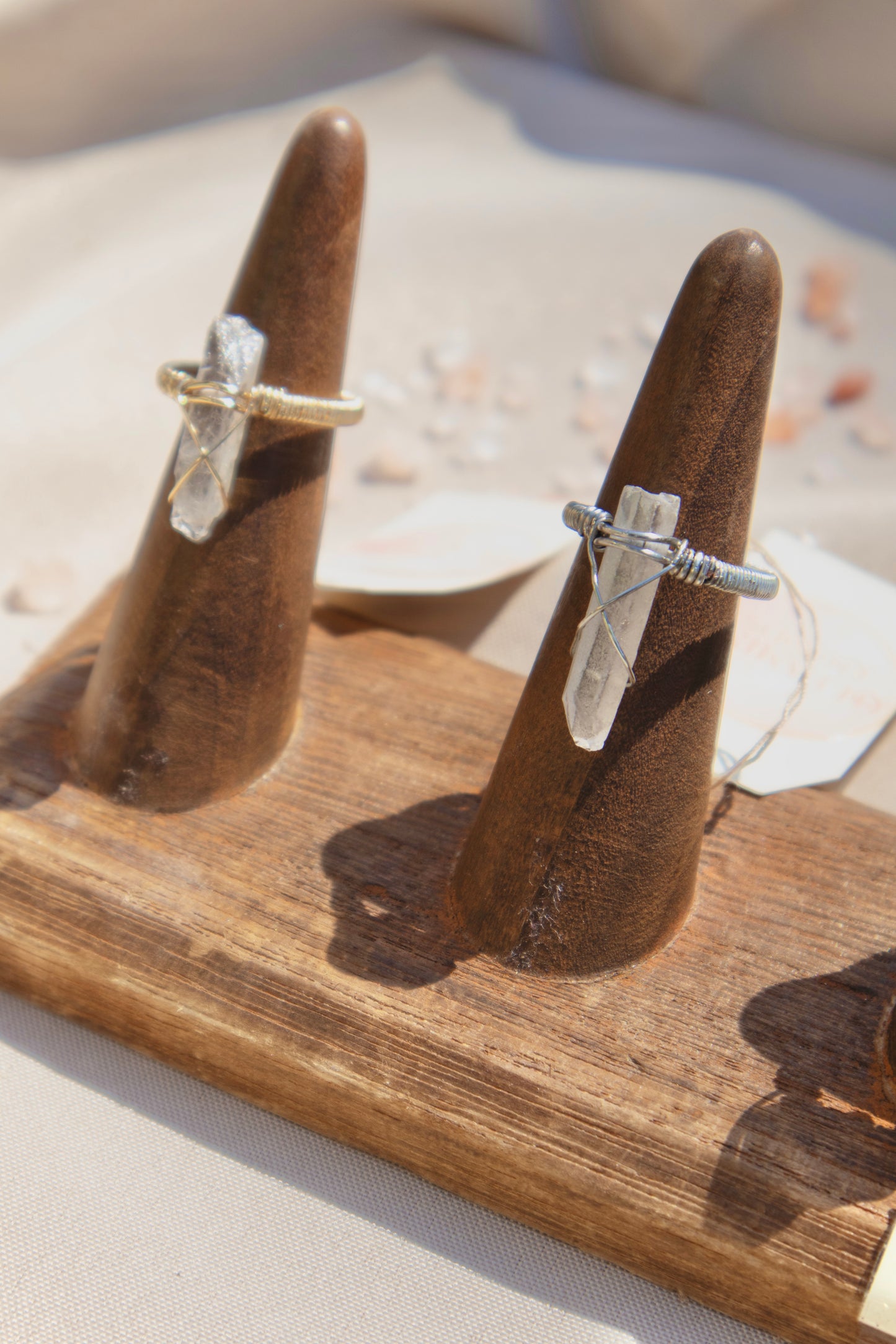 Aura Clear Quartz Point Ring