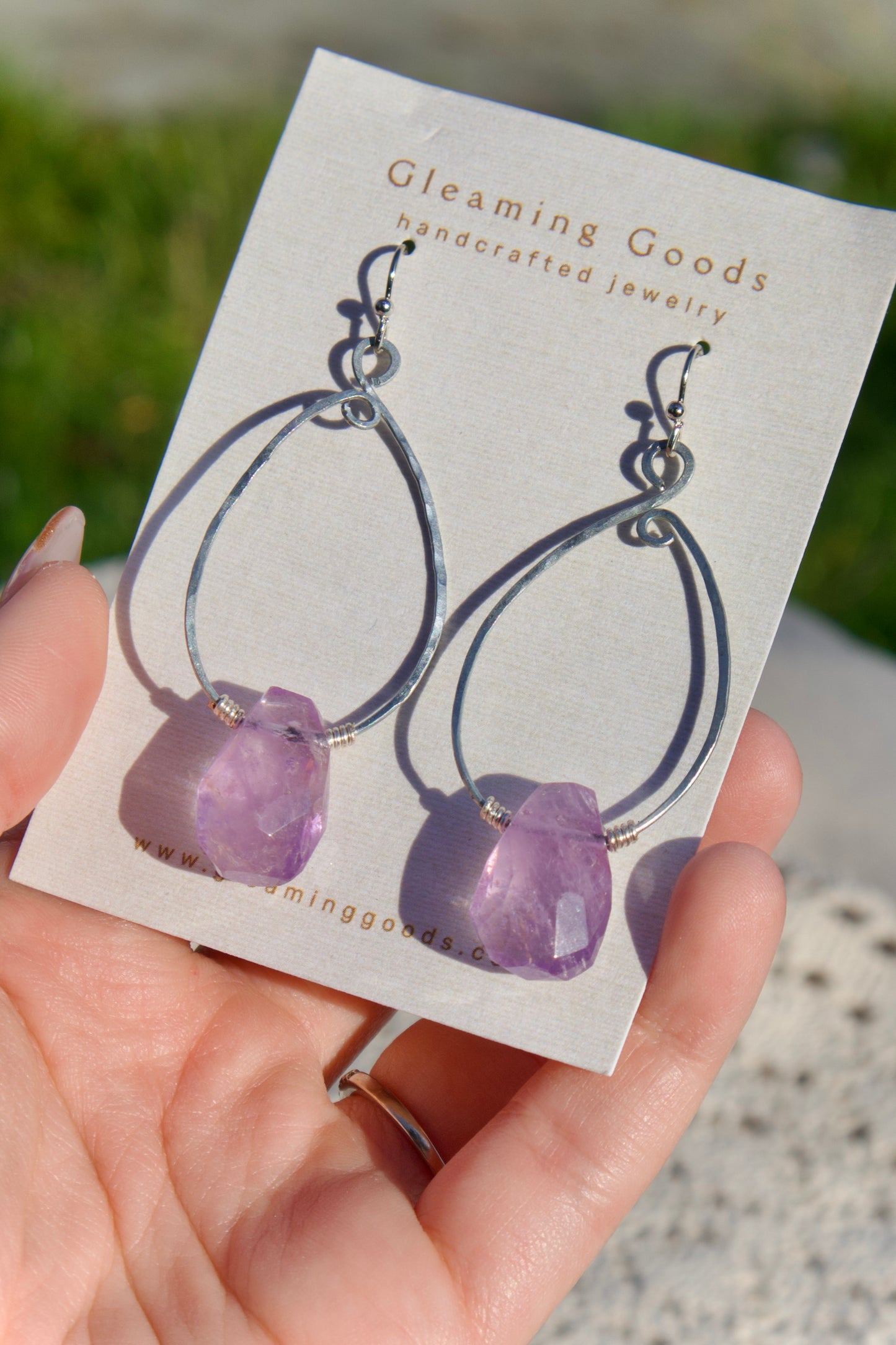 Dreamy Amethyst Teardrop Dangles