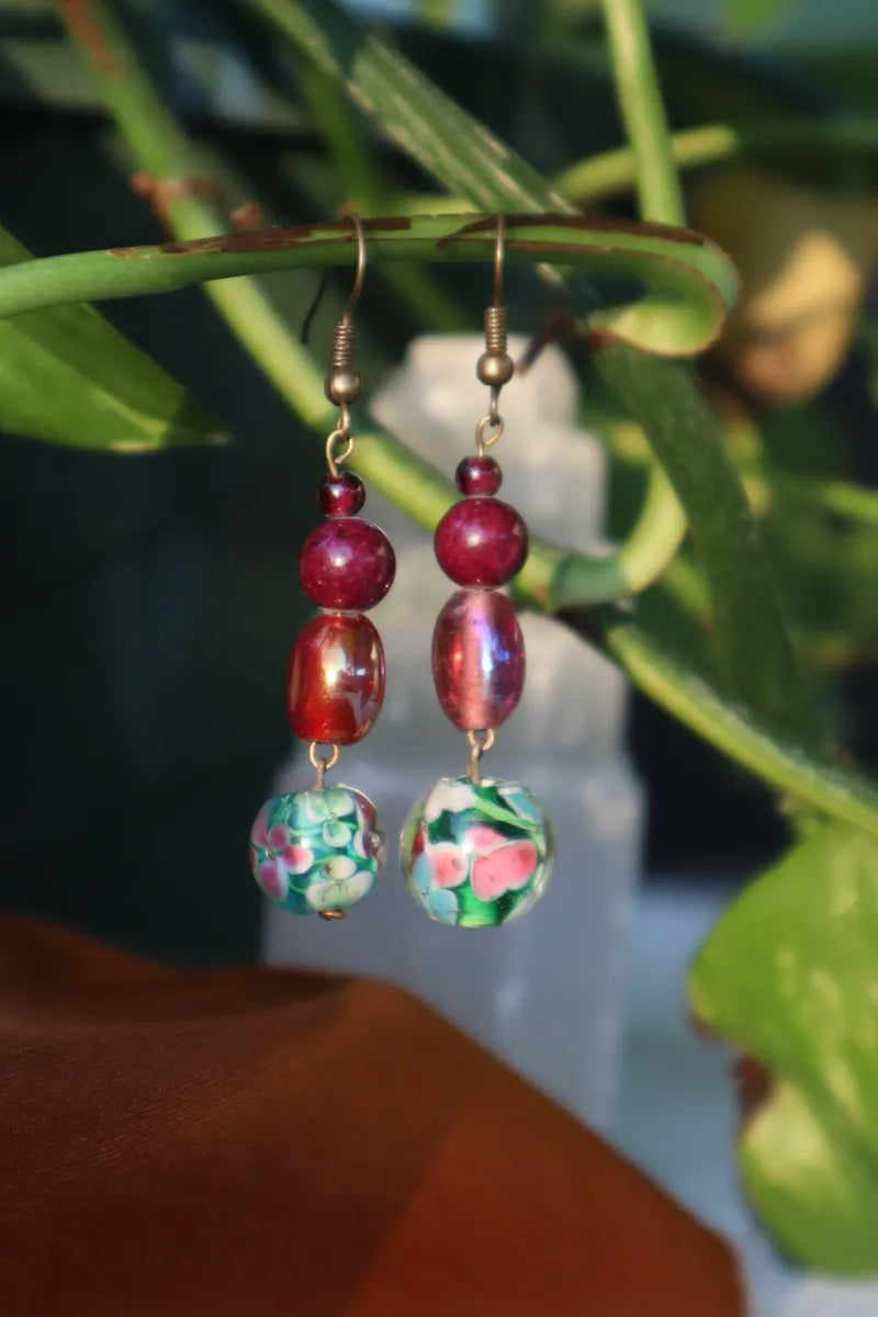 Floral Beaded Dangle