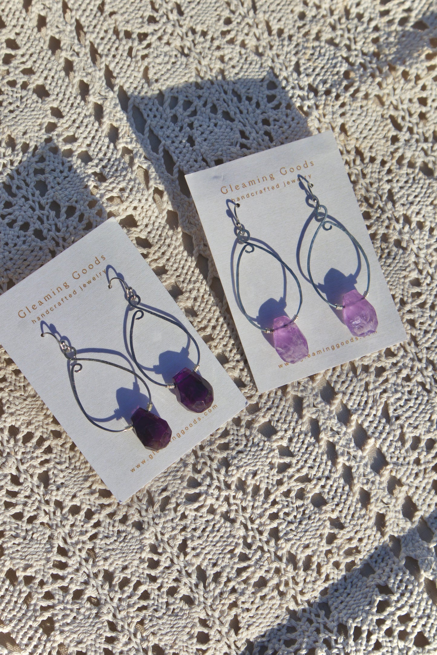 Dreamy Amethyst Teardrop Dangles