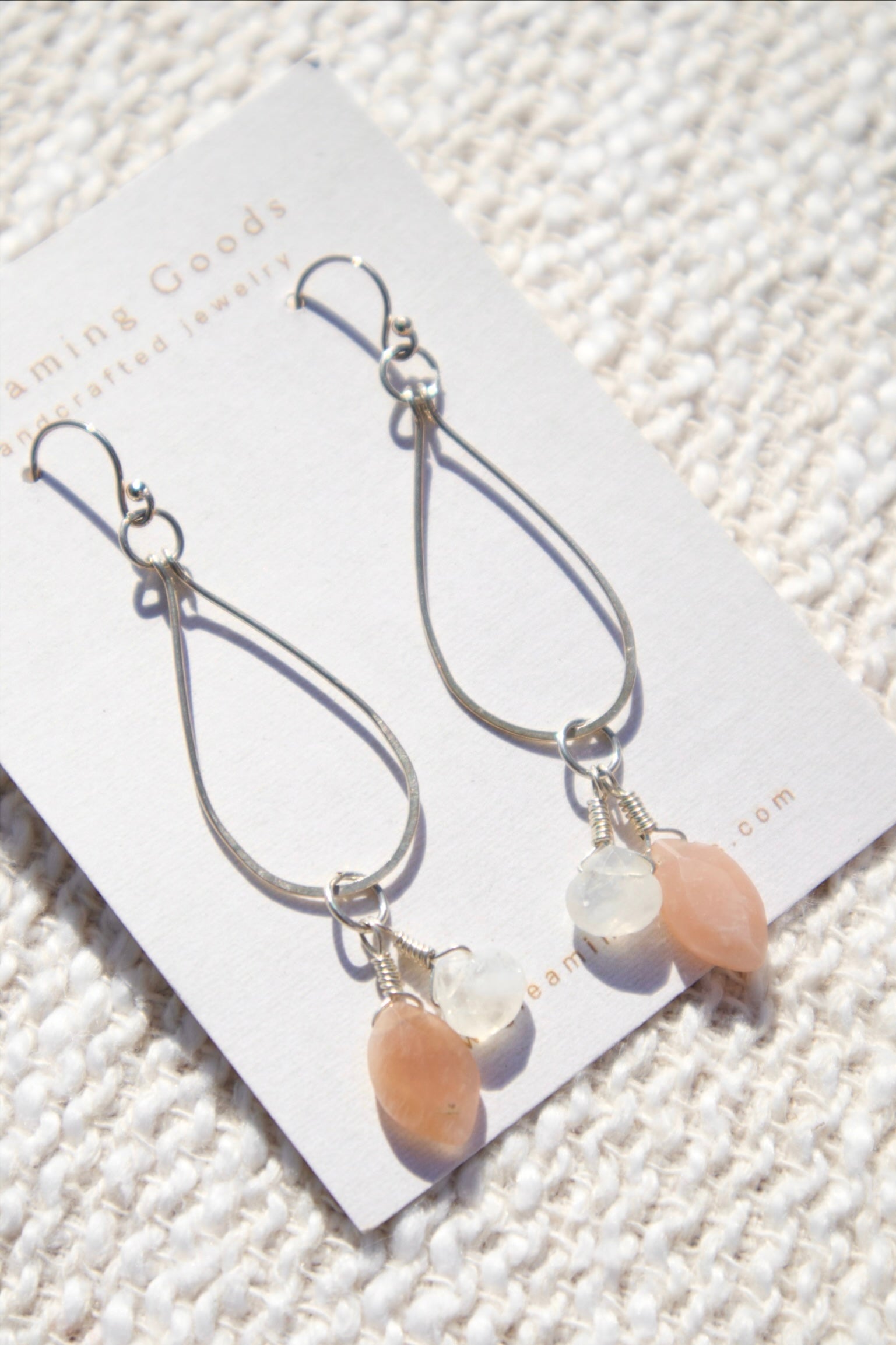 Genuine sterling silver teardrop charm earrings