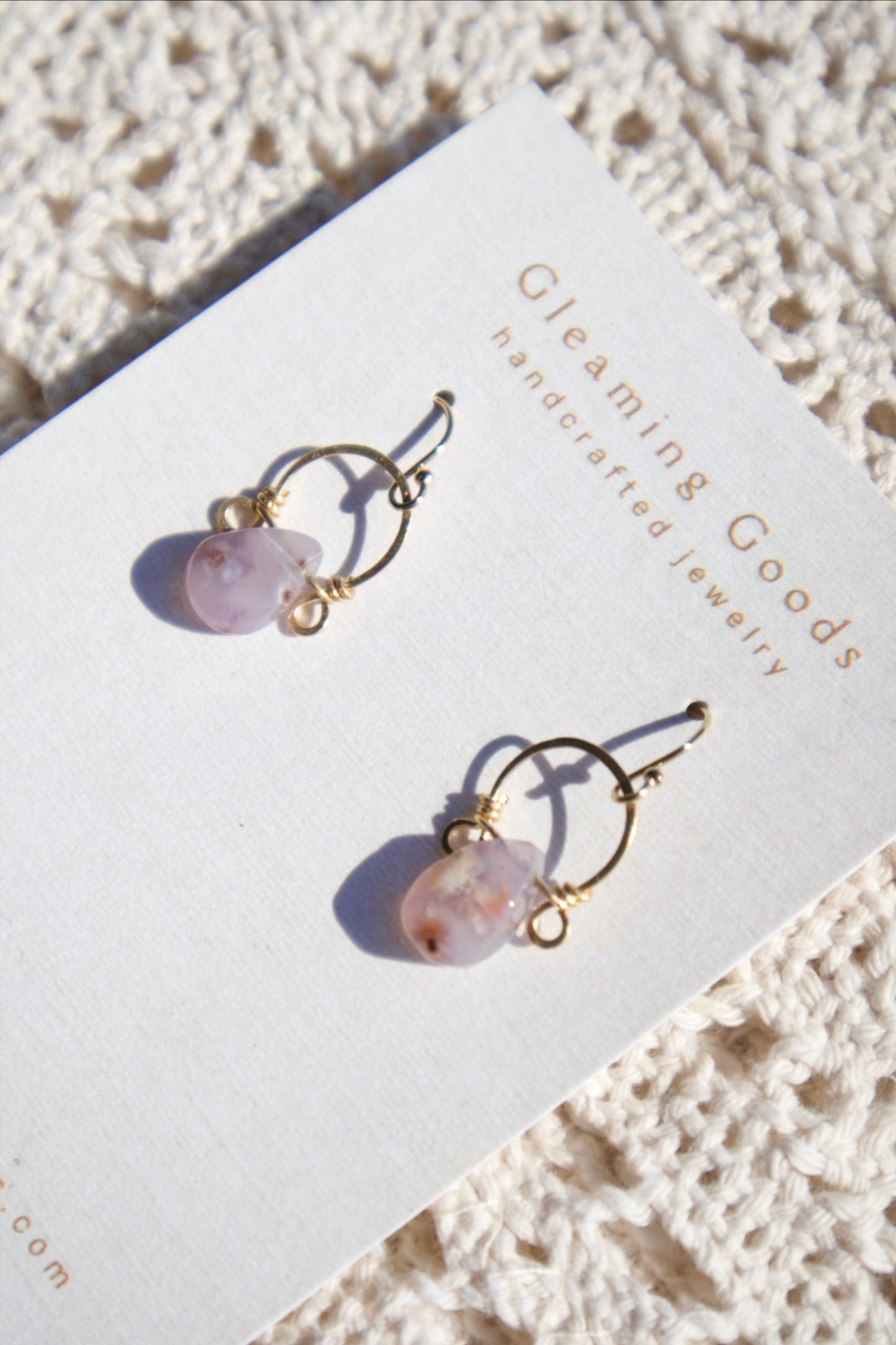 Gold Filled Delicate Tiffany Stone Hoops