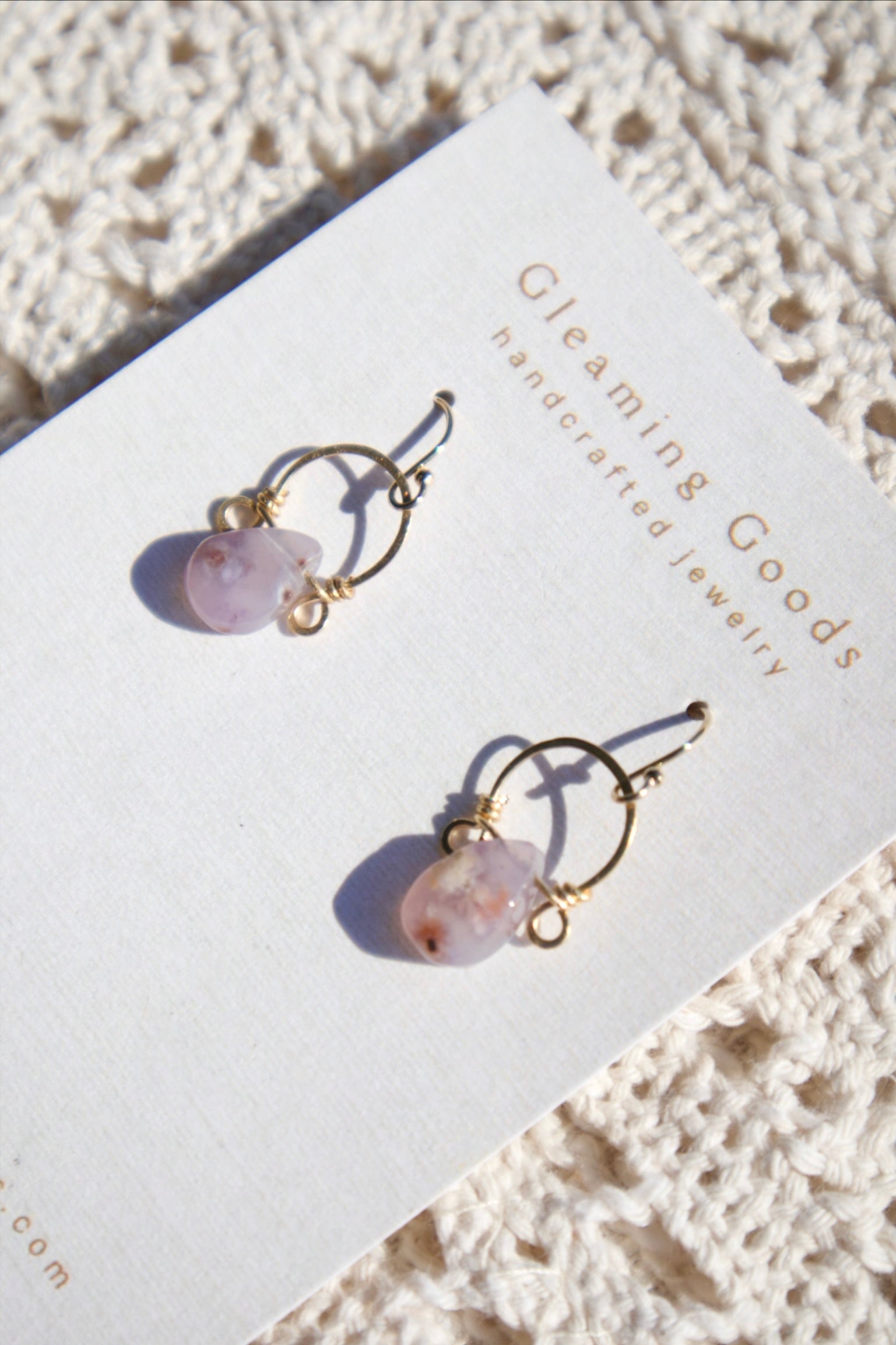 Gold Filled Delicate Tiffany Stone Hoops