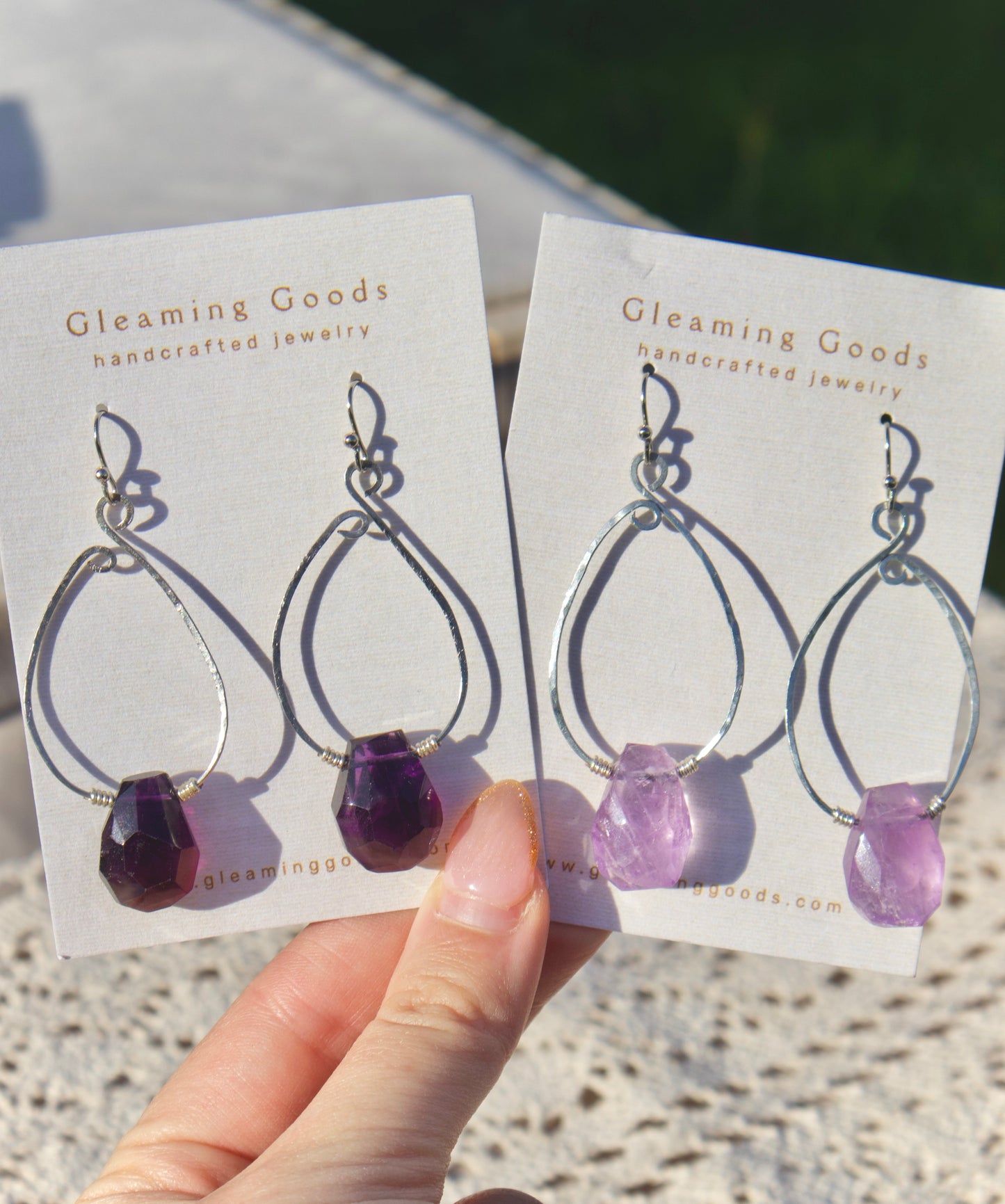 Dreamy Amethyst Teardrop Dangles
