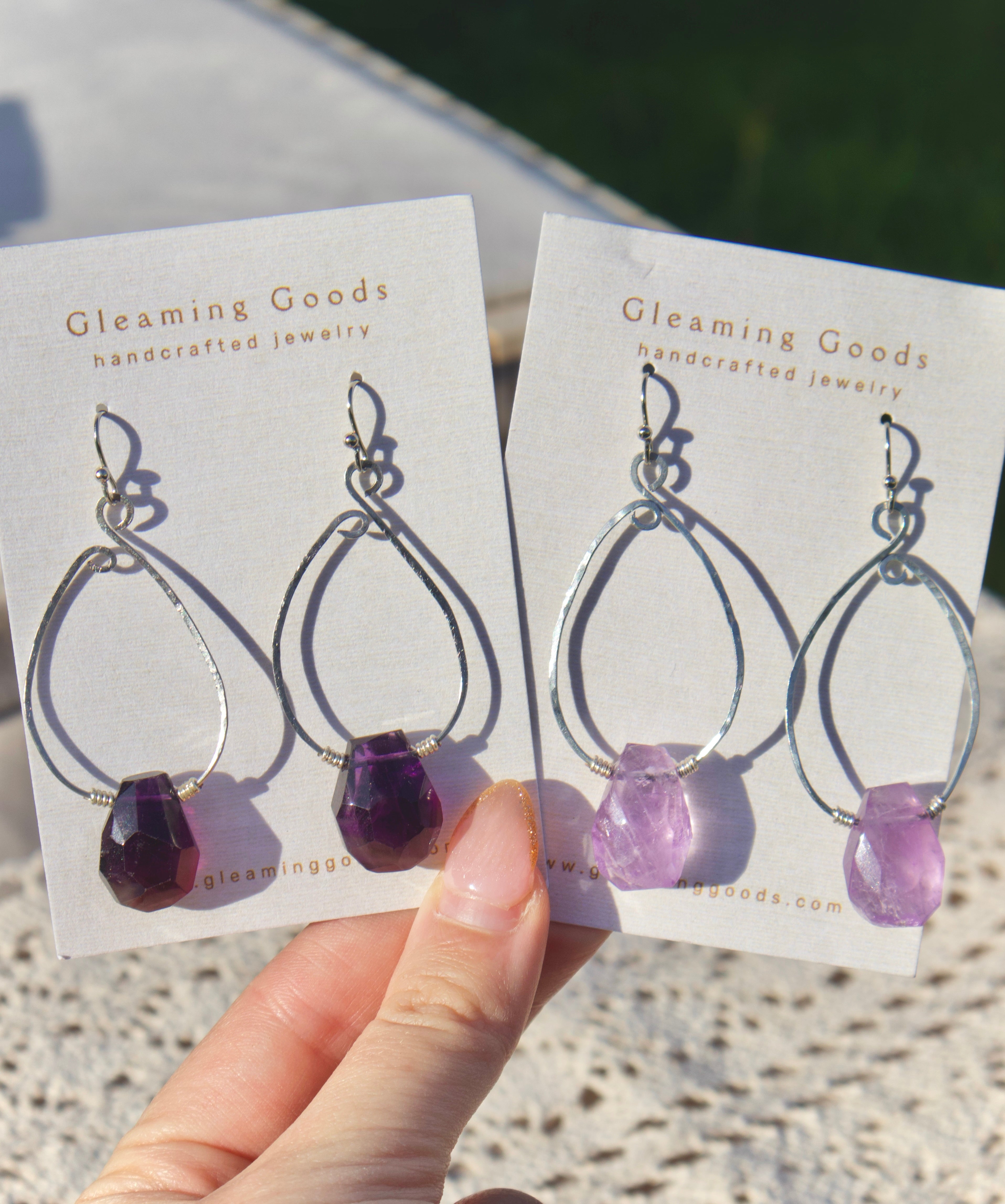 Dreamy Amethyst Teardrop Dangles