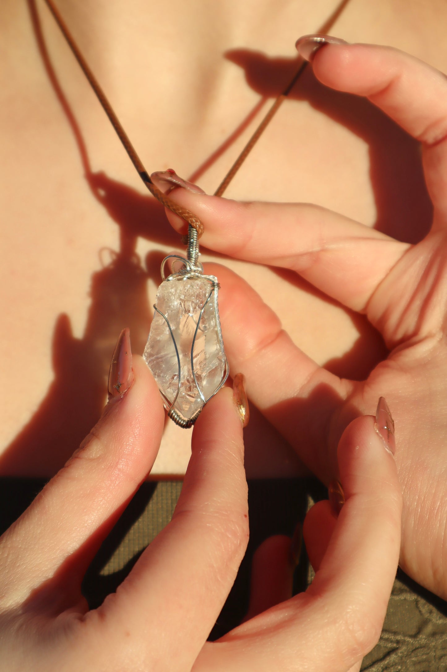 Aura Clear Quartz Pendant