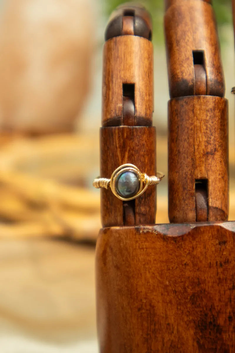 Abalone Bead Ring