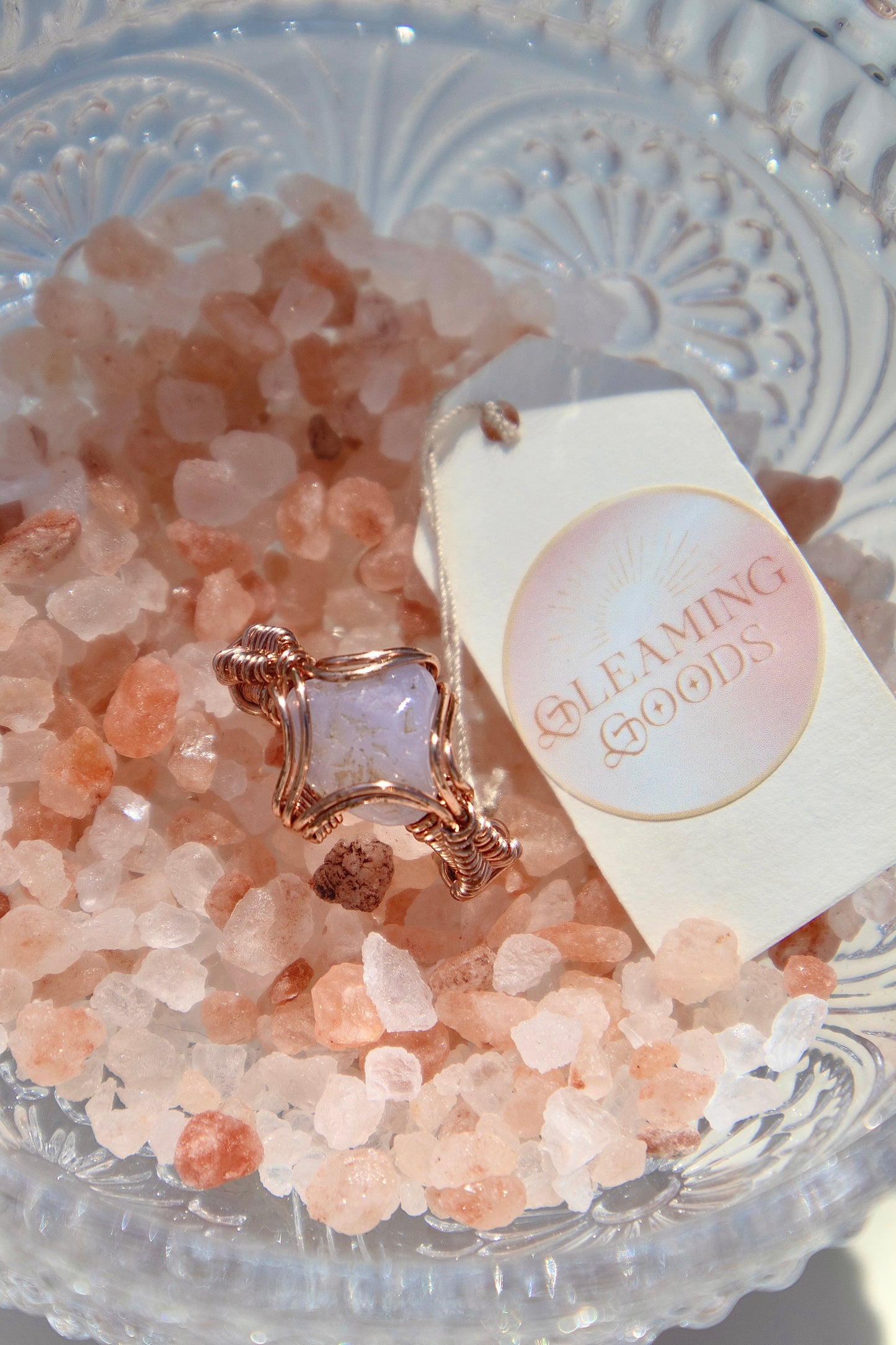 Moonstone Copper Intricate Wrapped Ring