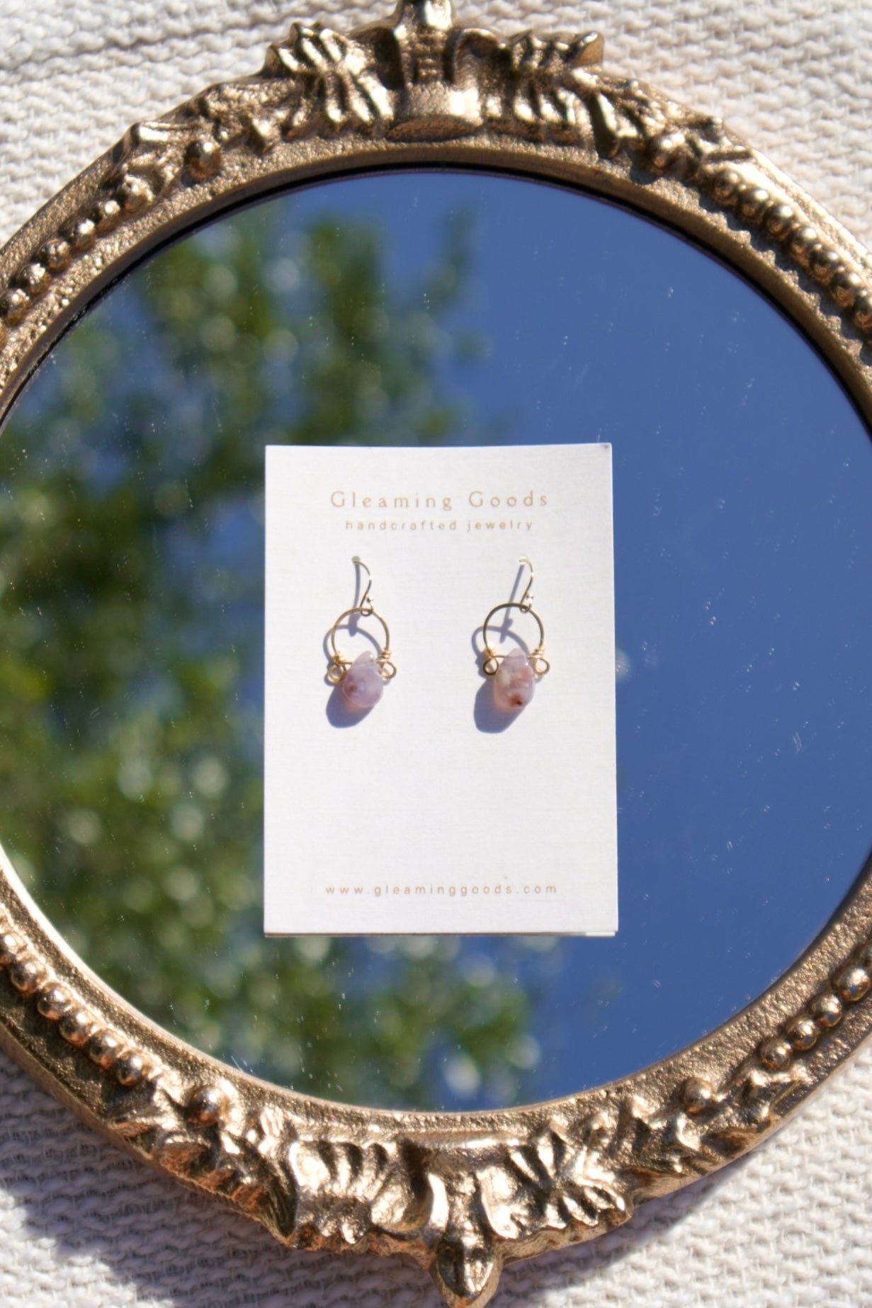Gold Filled Delicate Tiffany Stone Hoops