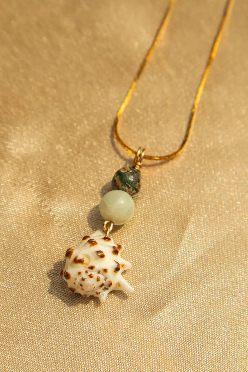 Emerald Sea Shell Pendant