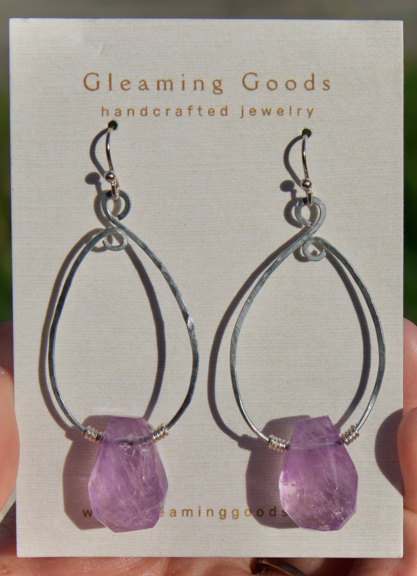 Dreamy Amethyst Teardrop Dangles
