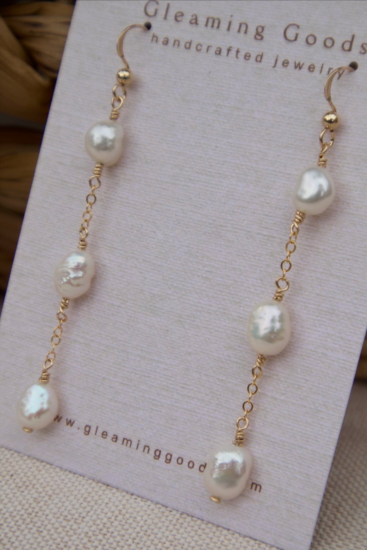 Freshwater Pearl Chain Dangles