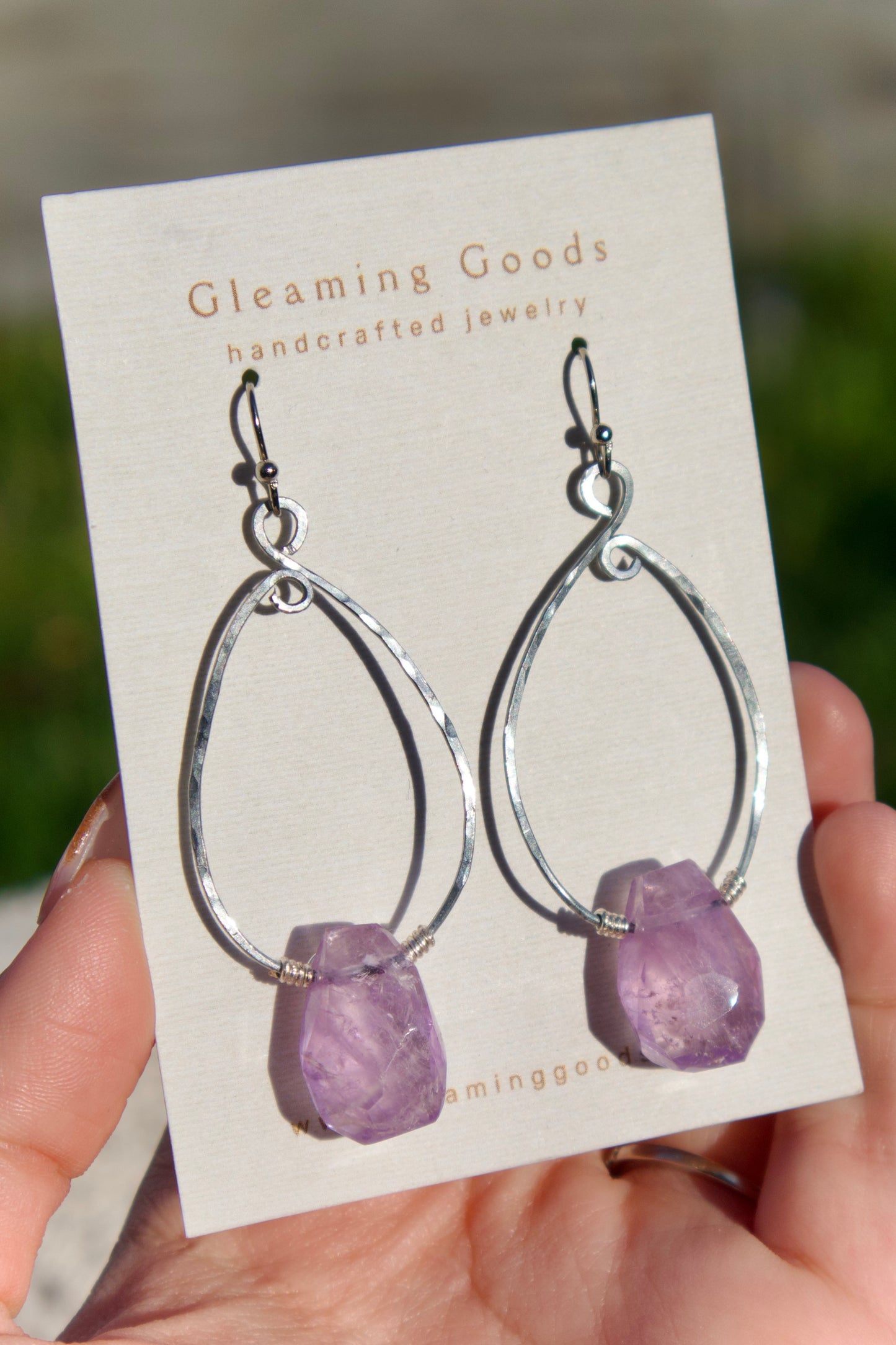 Dreamy Amethyst Teardrop Dangles