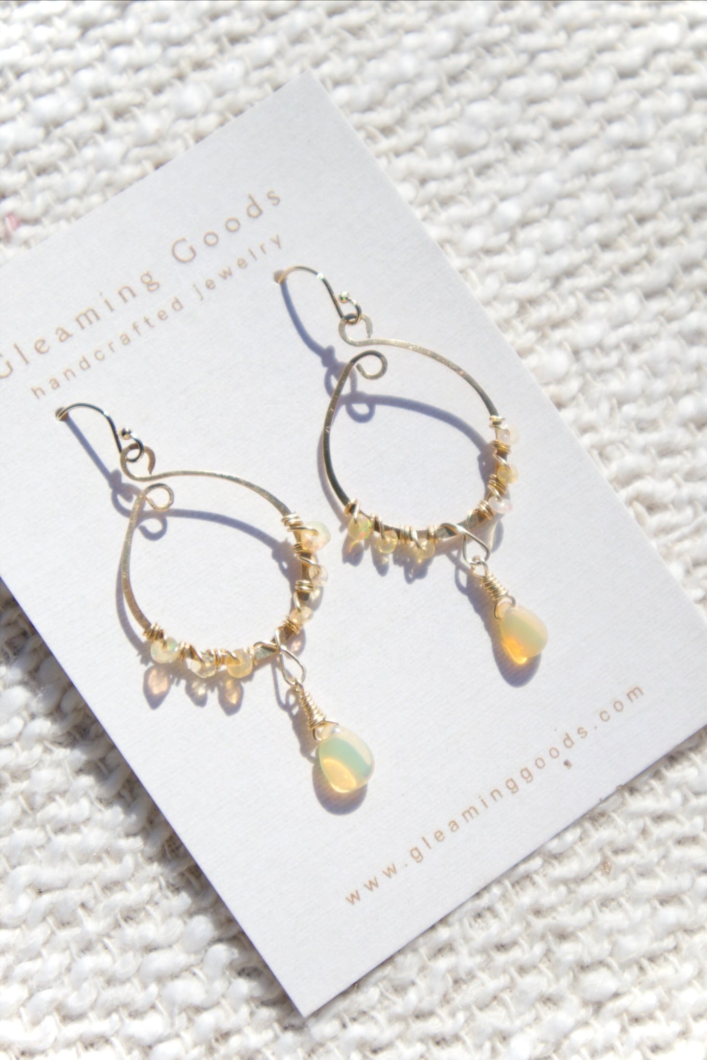 Gold Filled Bohemian Opal Hoops