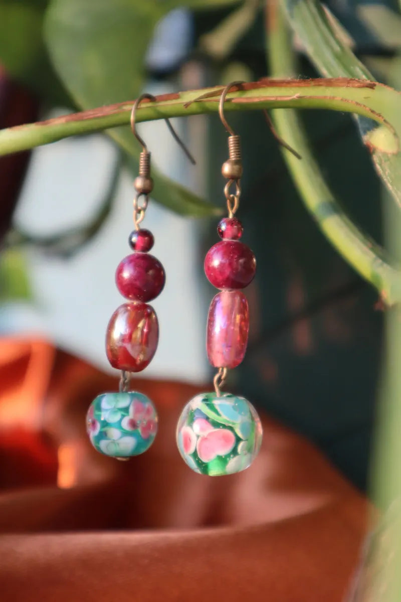 Floral Beaded Dangle